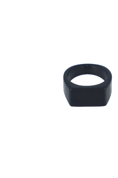 Anillo acero plano NEGRO