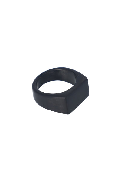 Anillo acero plano NEGRO