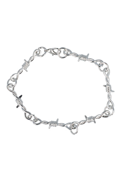 Pulsera metálica cadena púas PLATA
