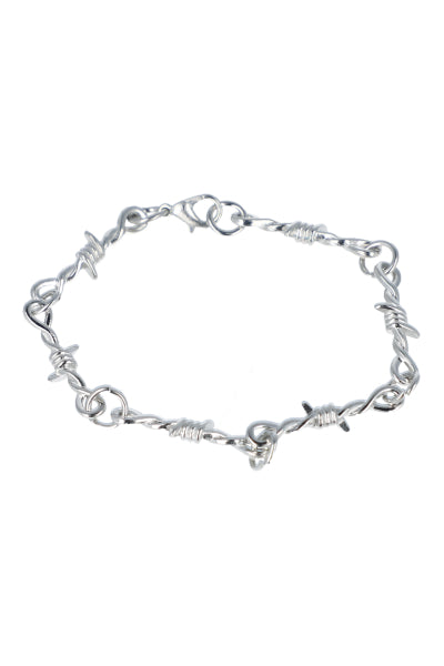 Pulsera metálica cadena púas PLATA