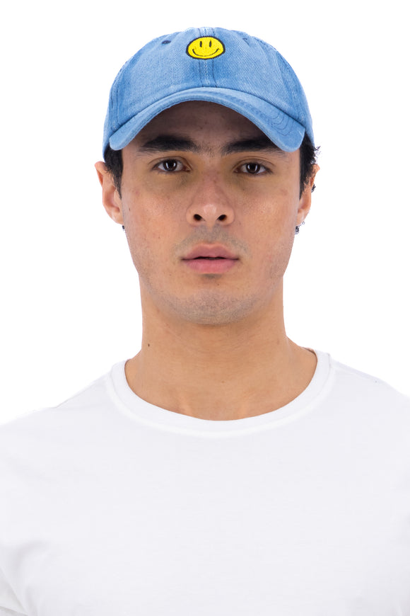 Gorra denim carita feliz