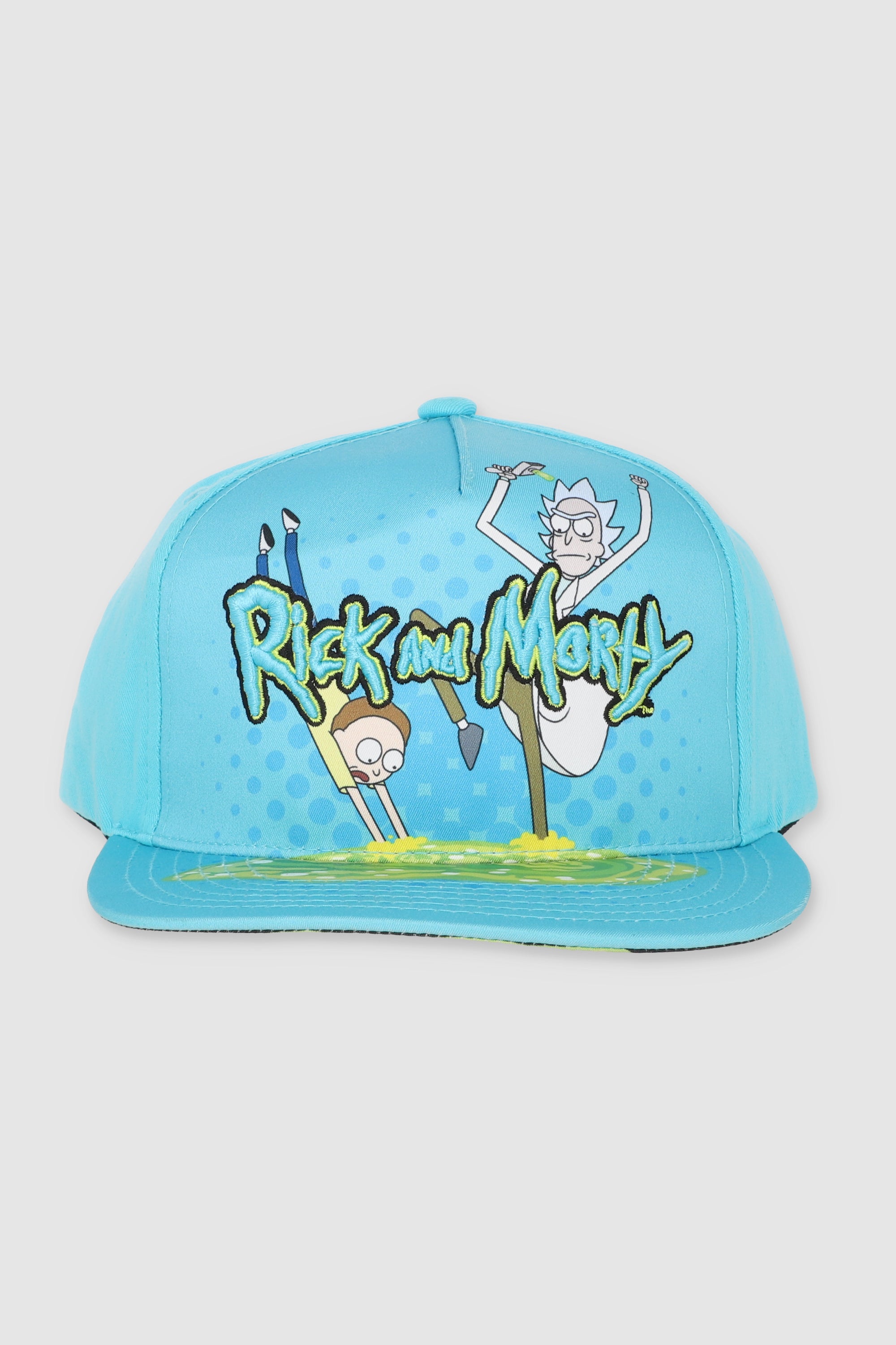 Gorra plana Rick and Morty AZUL BRILLANTE