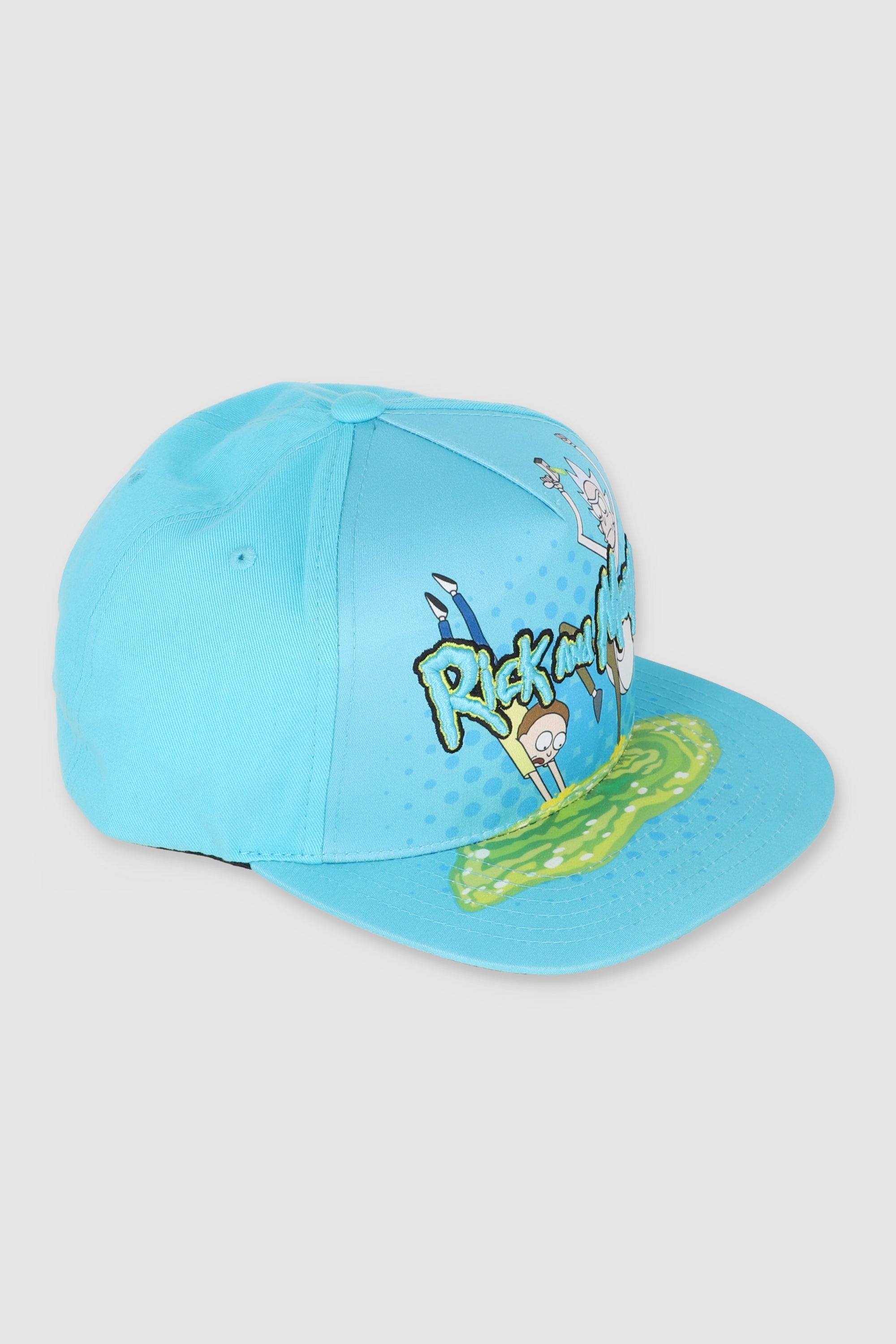 Gorra plana Rick and Morty AZUL BRILLANTE