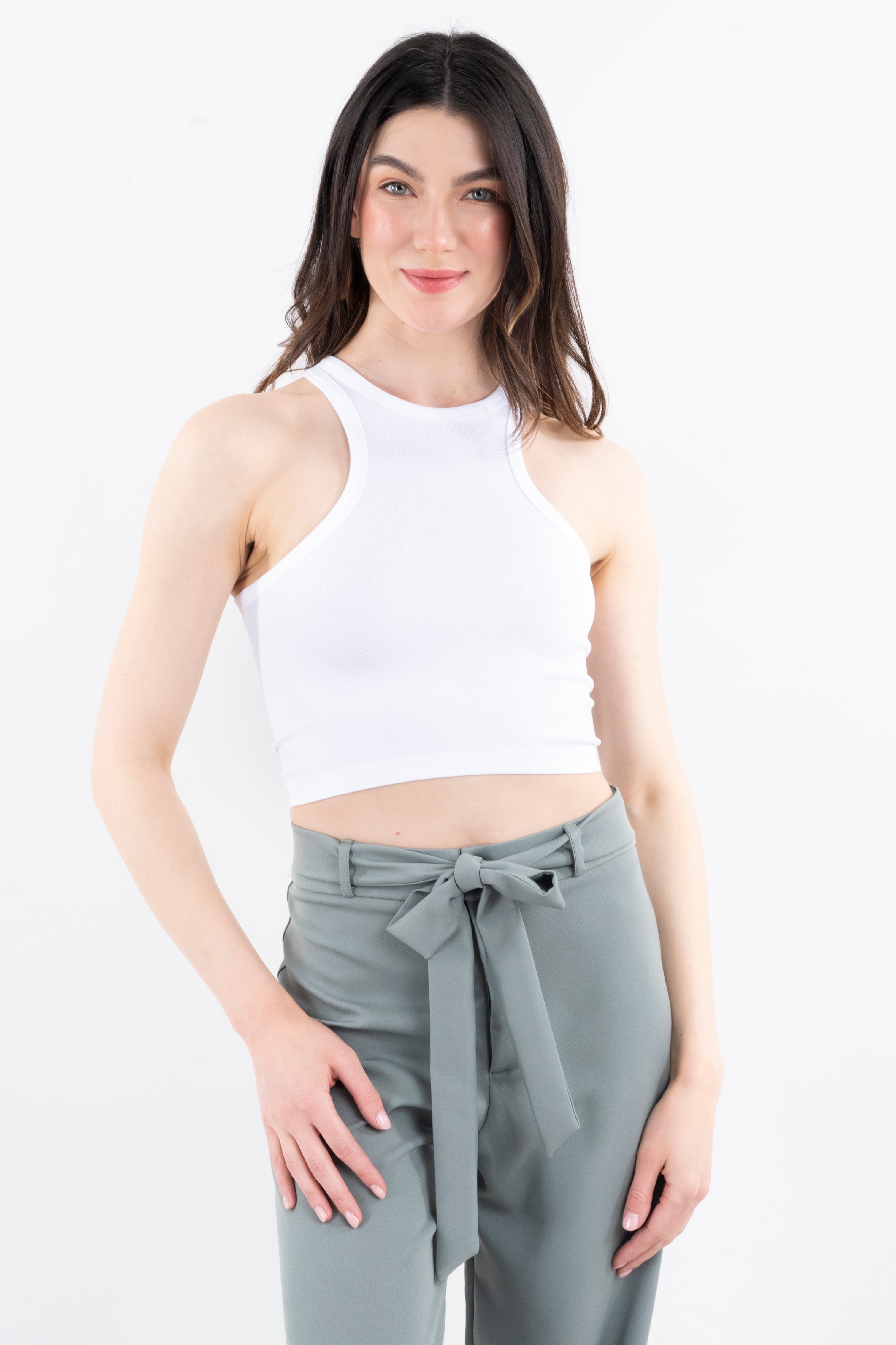 Top tank seamless liso BLANCO