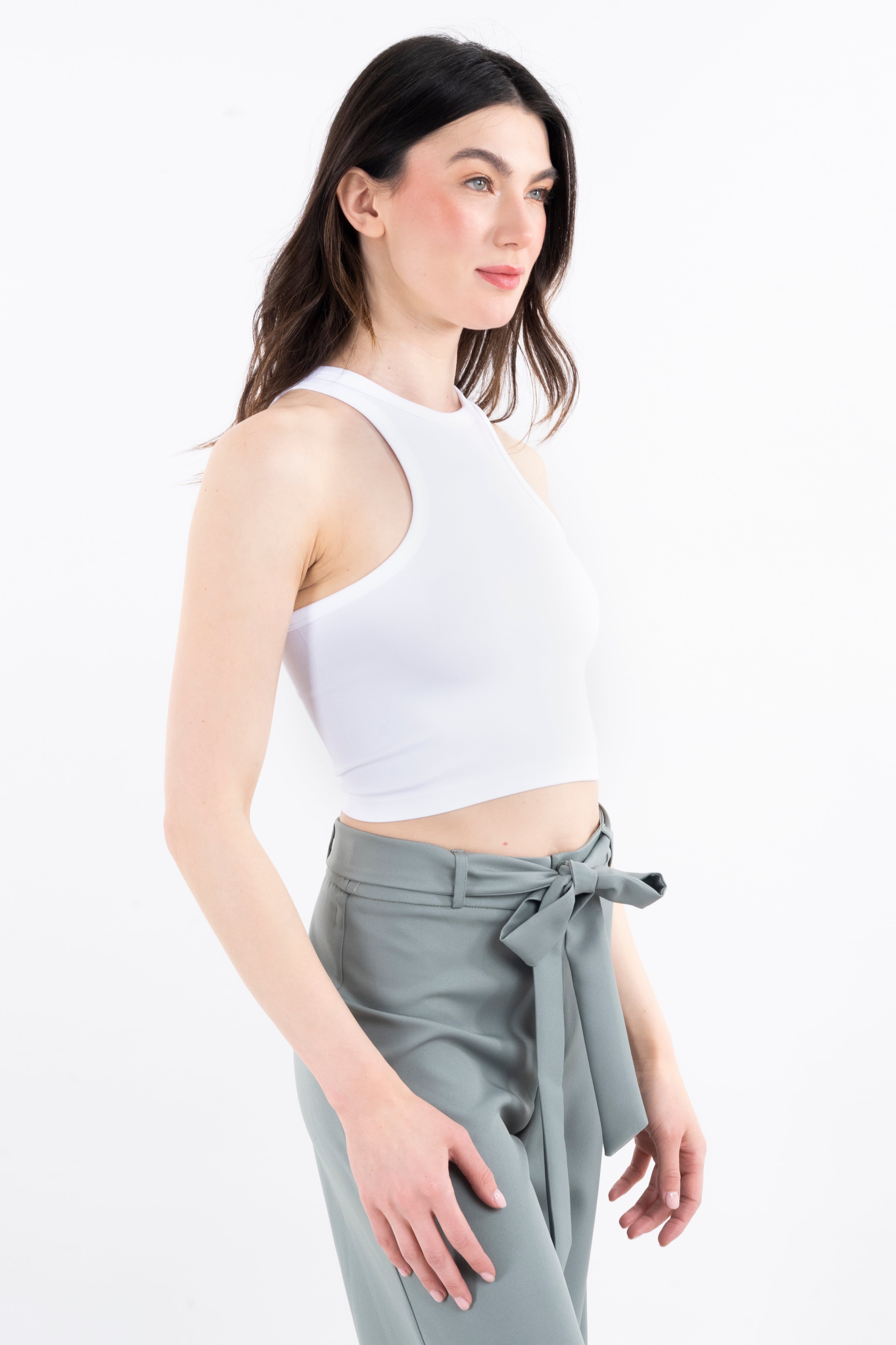 Top tank seamless liso BLANCO