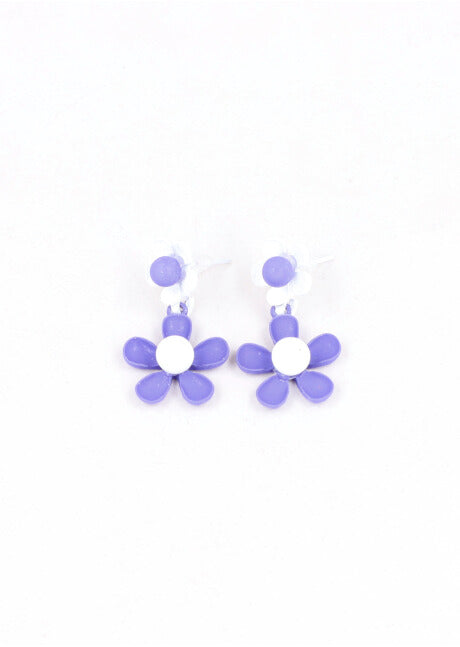 Aretes 2 Flores Color LILA