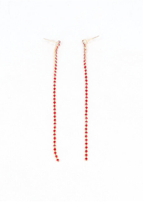 Aretes Linea Delgada ROJO