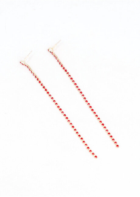 Aretes Linea Delgada ROJO