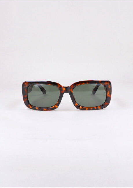 Lentes sol rectangulares carey MULTICOLOR