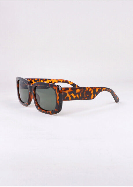 Lentes sol rectangulares carey MULTICOLOR