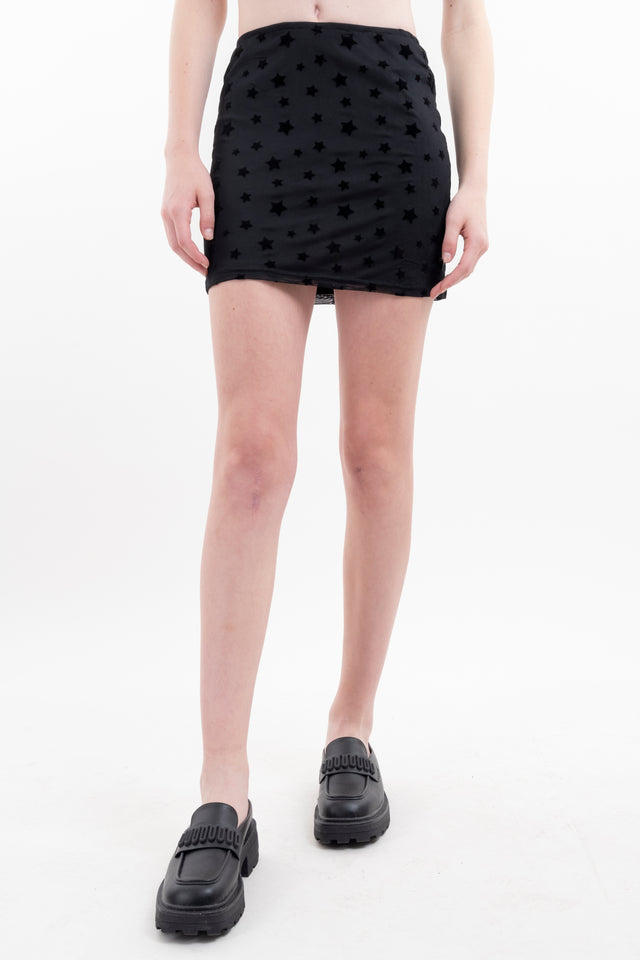 Falda mini mesh estrellas