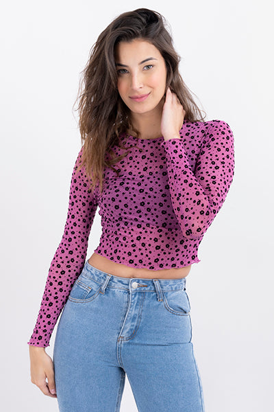 Top crop flores flock ROSA COMBO