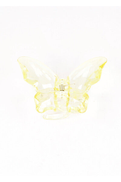 Pinza mariposa transparente AMARILLO