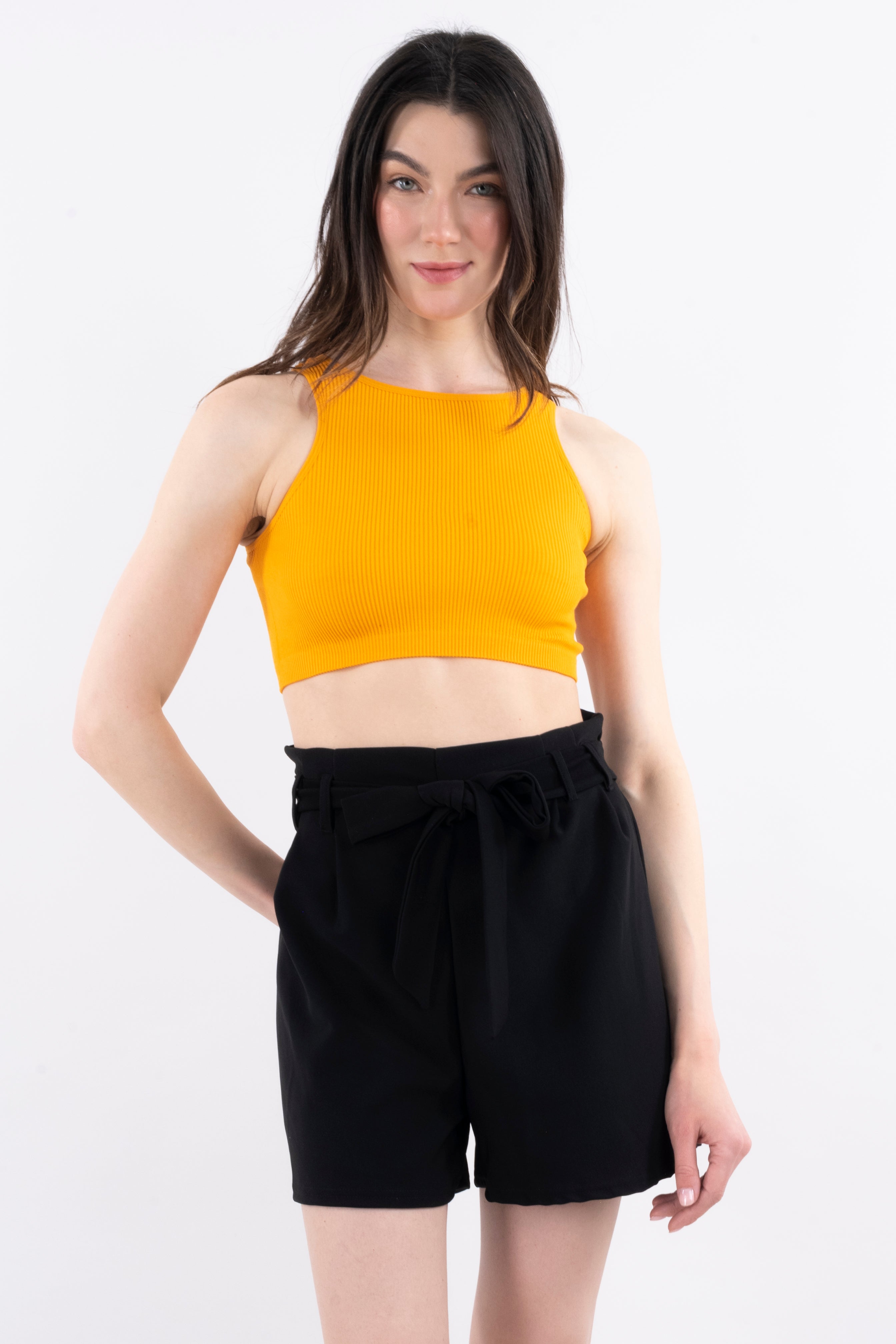 Top tank acanalado NARANJA