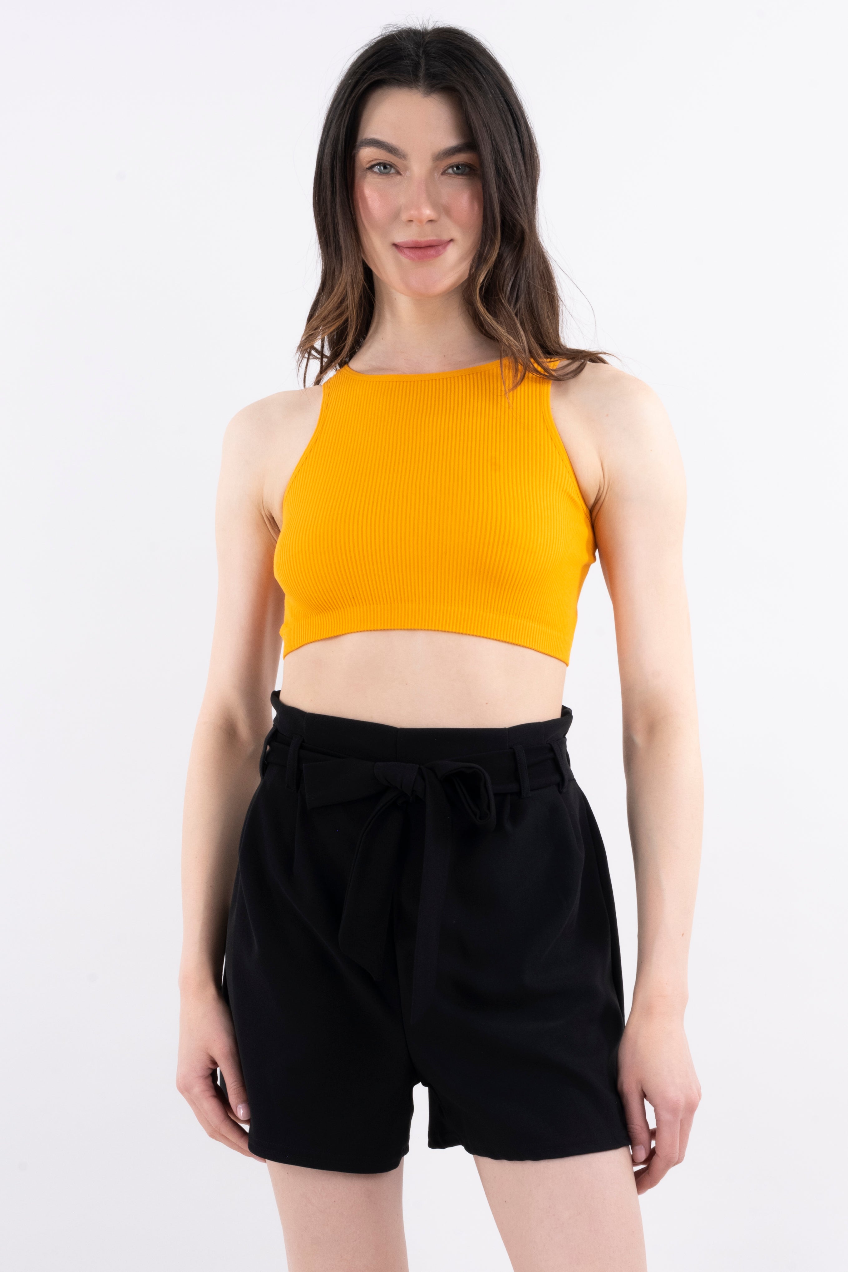 Top tank acanalado NARANJA