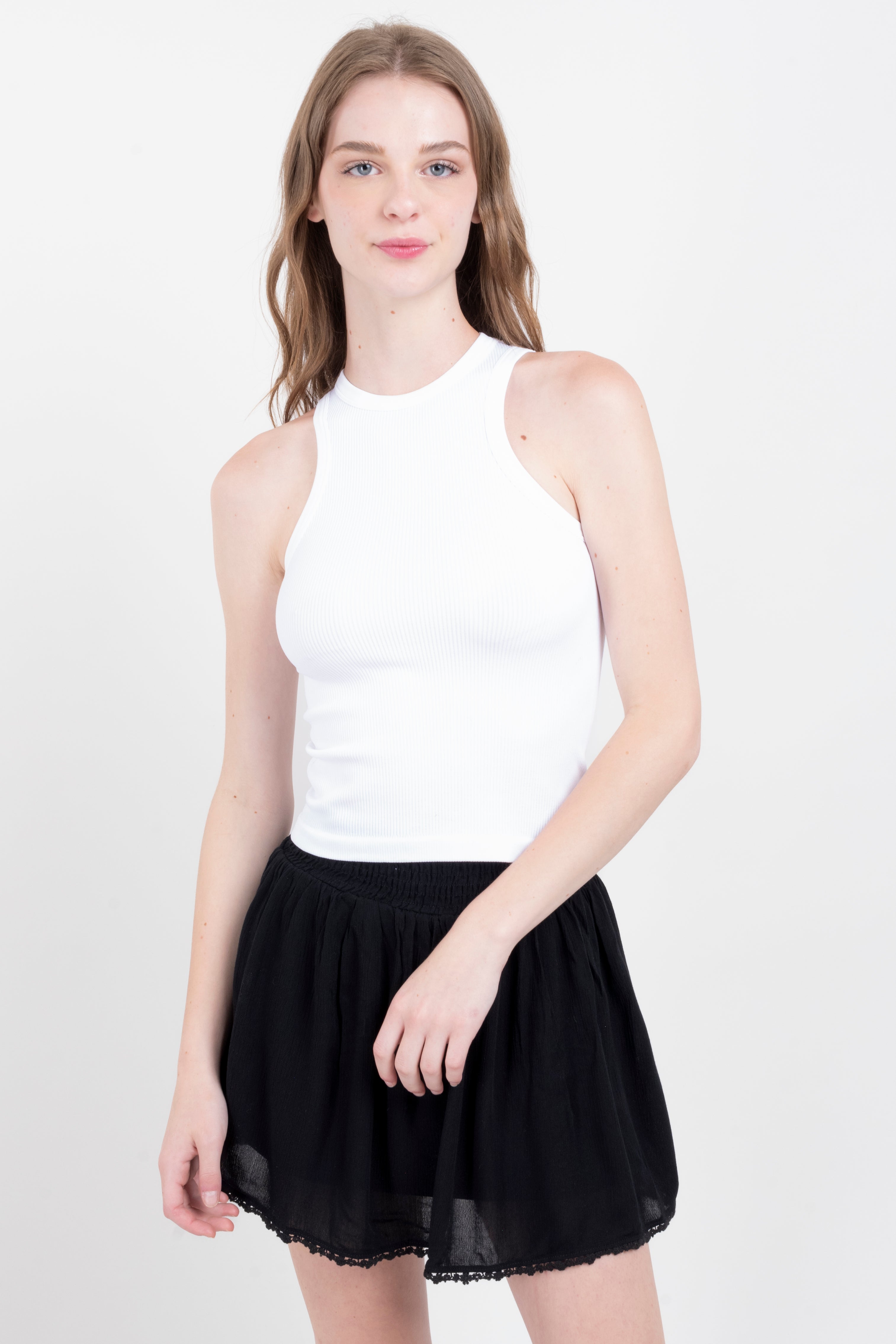 Top tank acanalado BLANCO