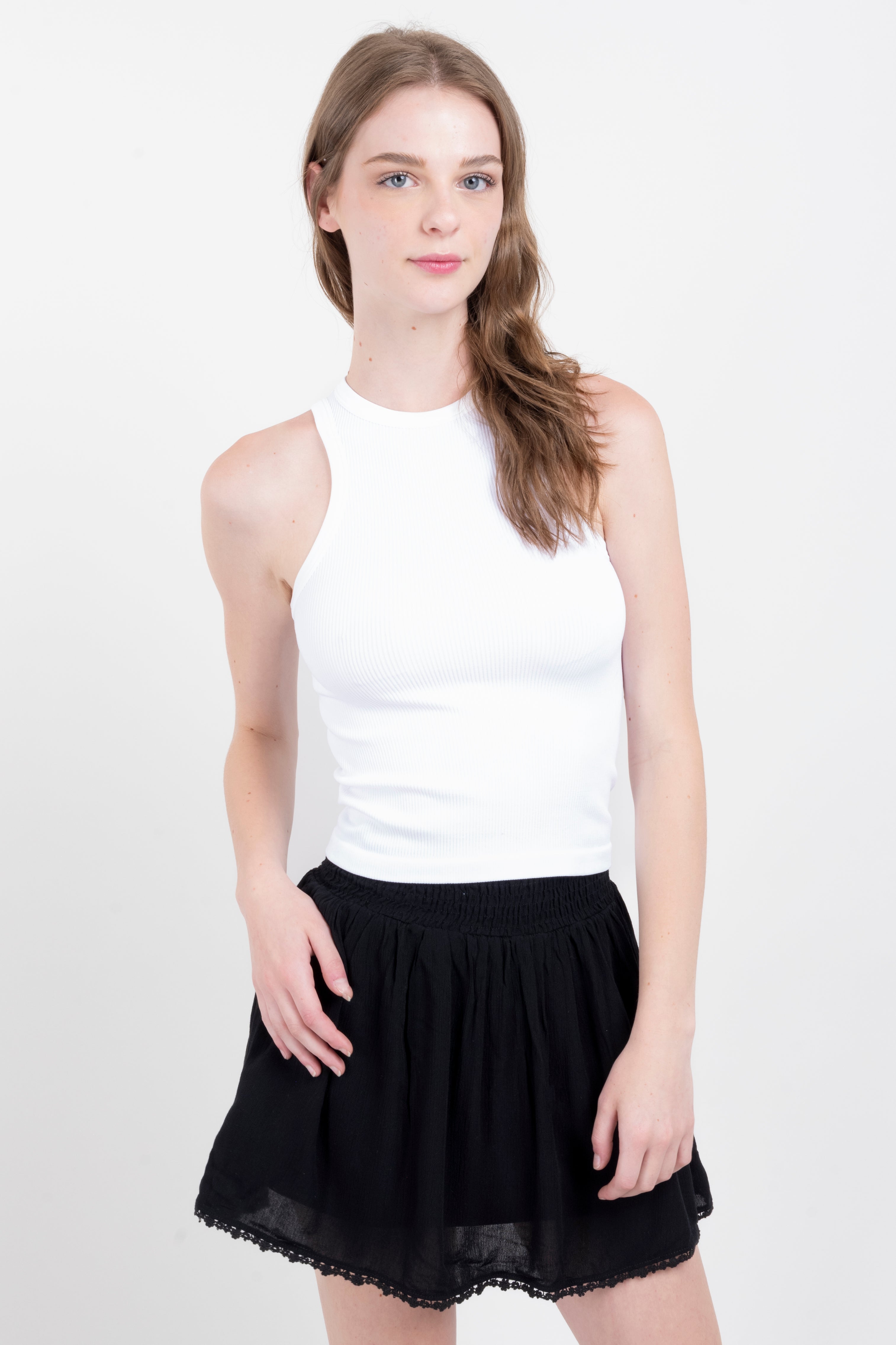 Top tank acanalado BLANCO