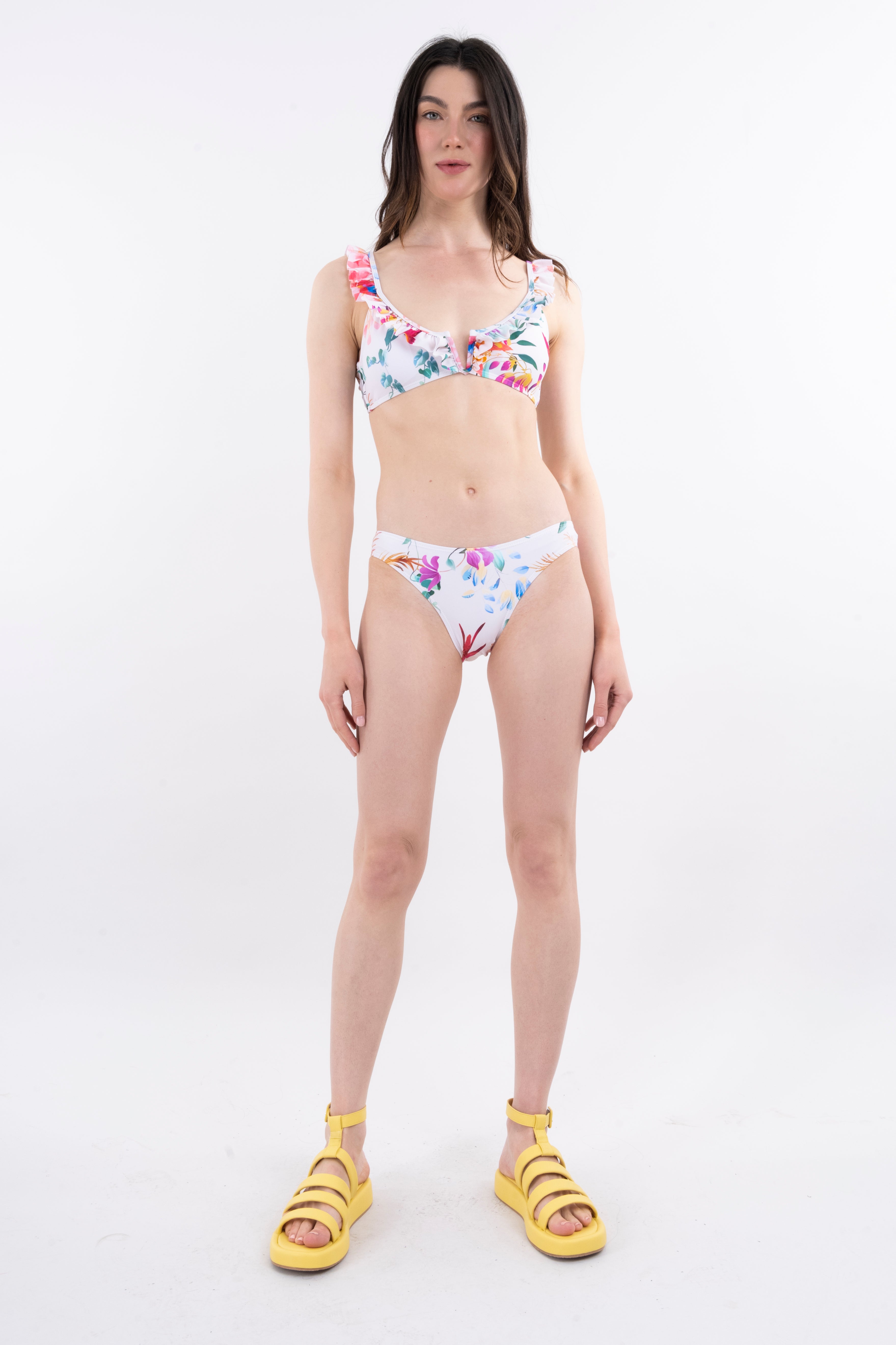 Bikini olán flores tropicales ROSA COMBO