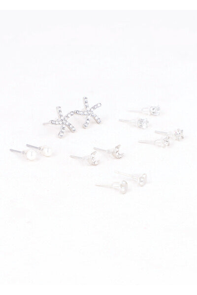 Set 6 pares aretes estrella