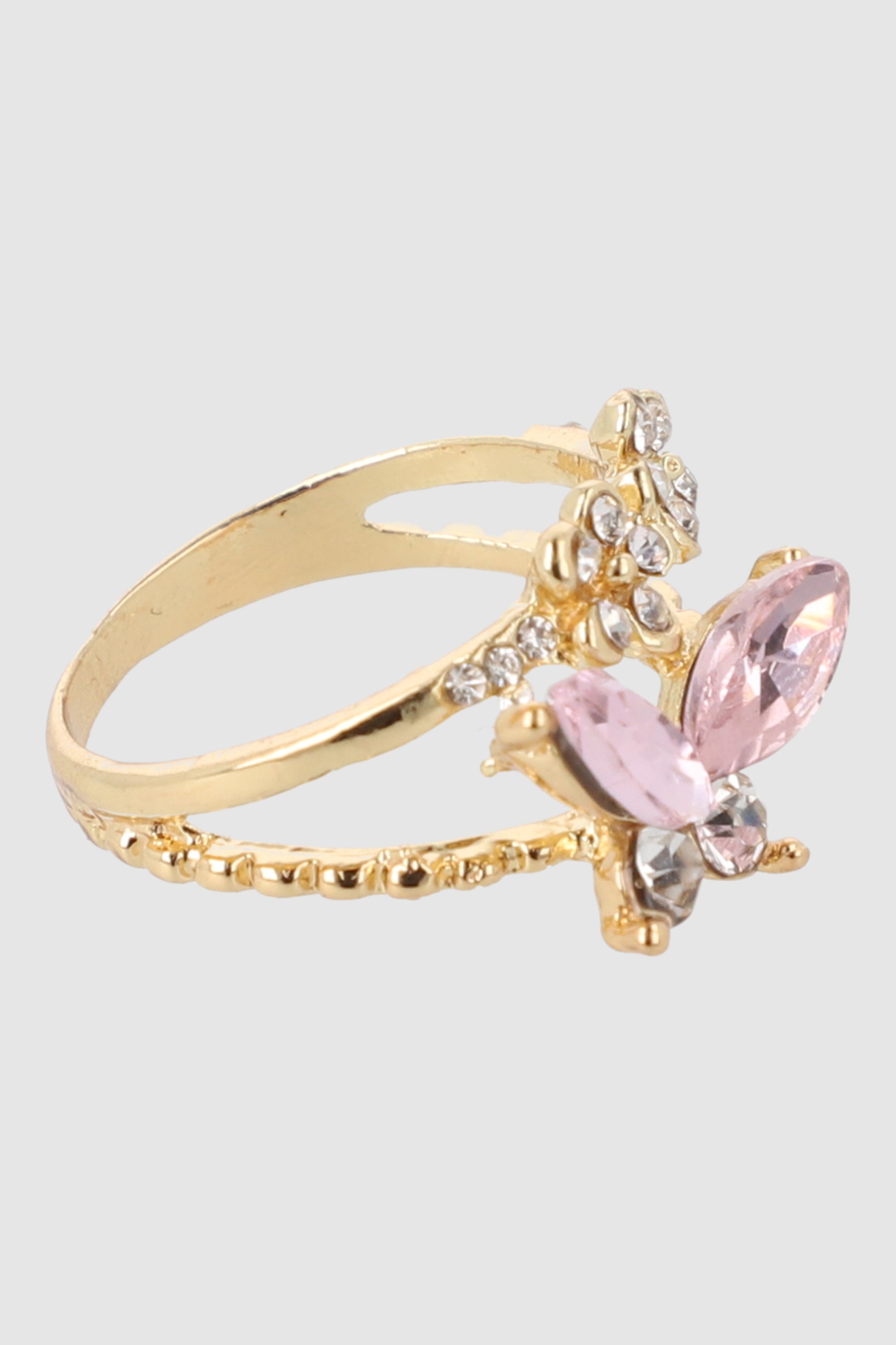 Anillo Metálico Mariposa ROSA