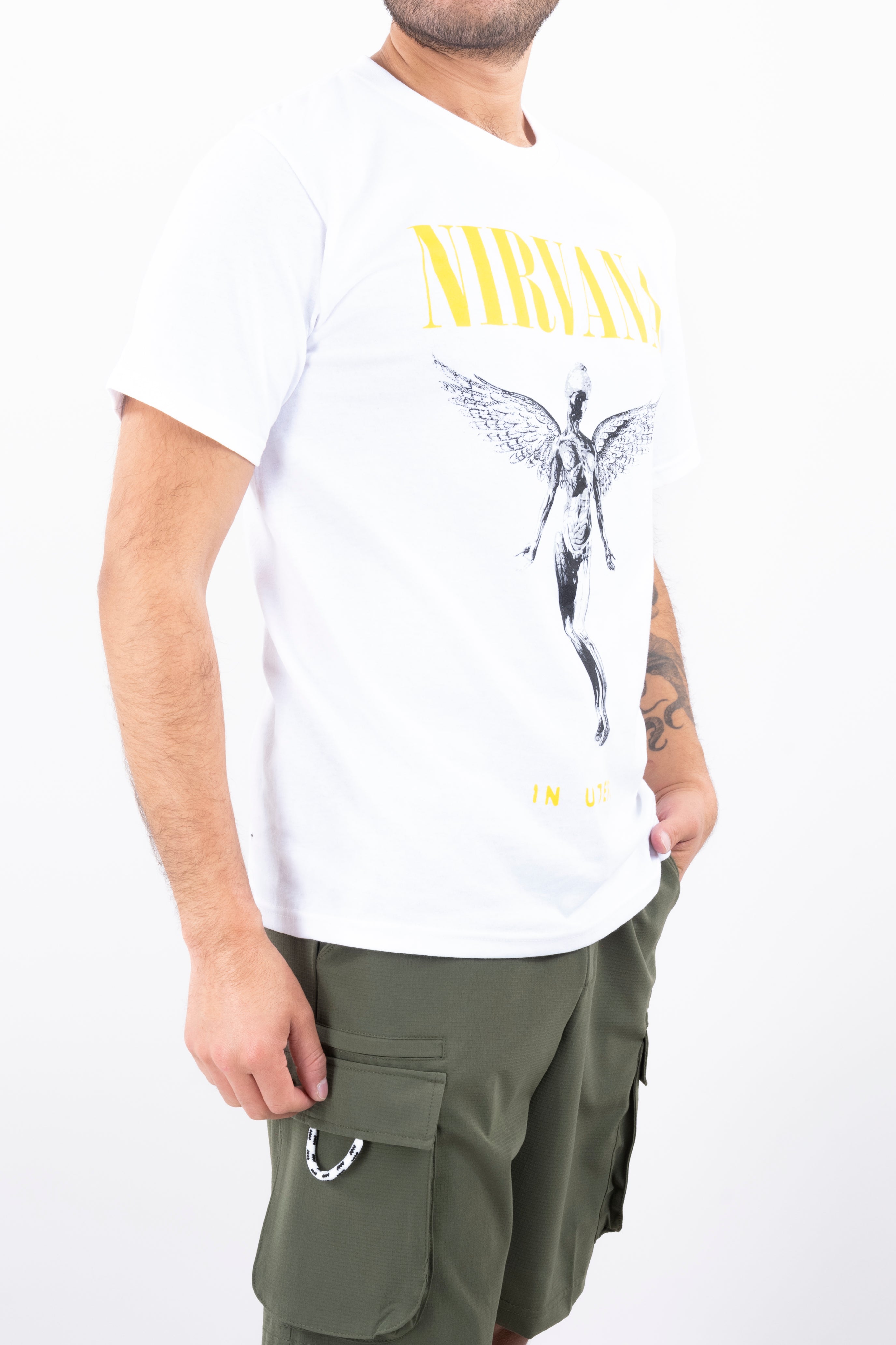 Playera Nirvana in utero BLANCO