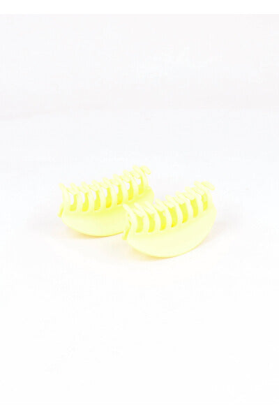 Set 2 Pinzas Curvas Mate AMARILLO