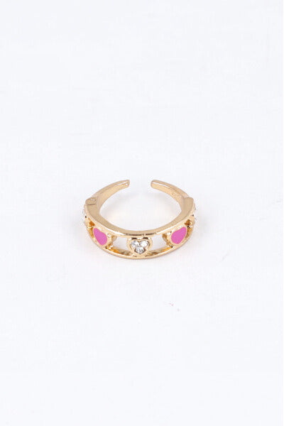 Anillo Corazones Brillos Color FIUSHA