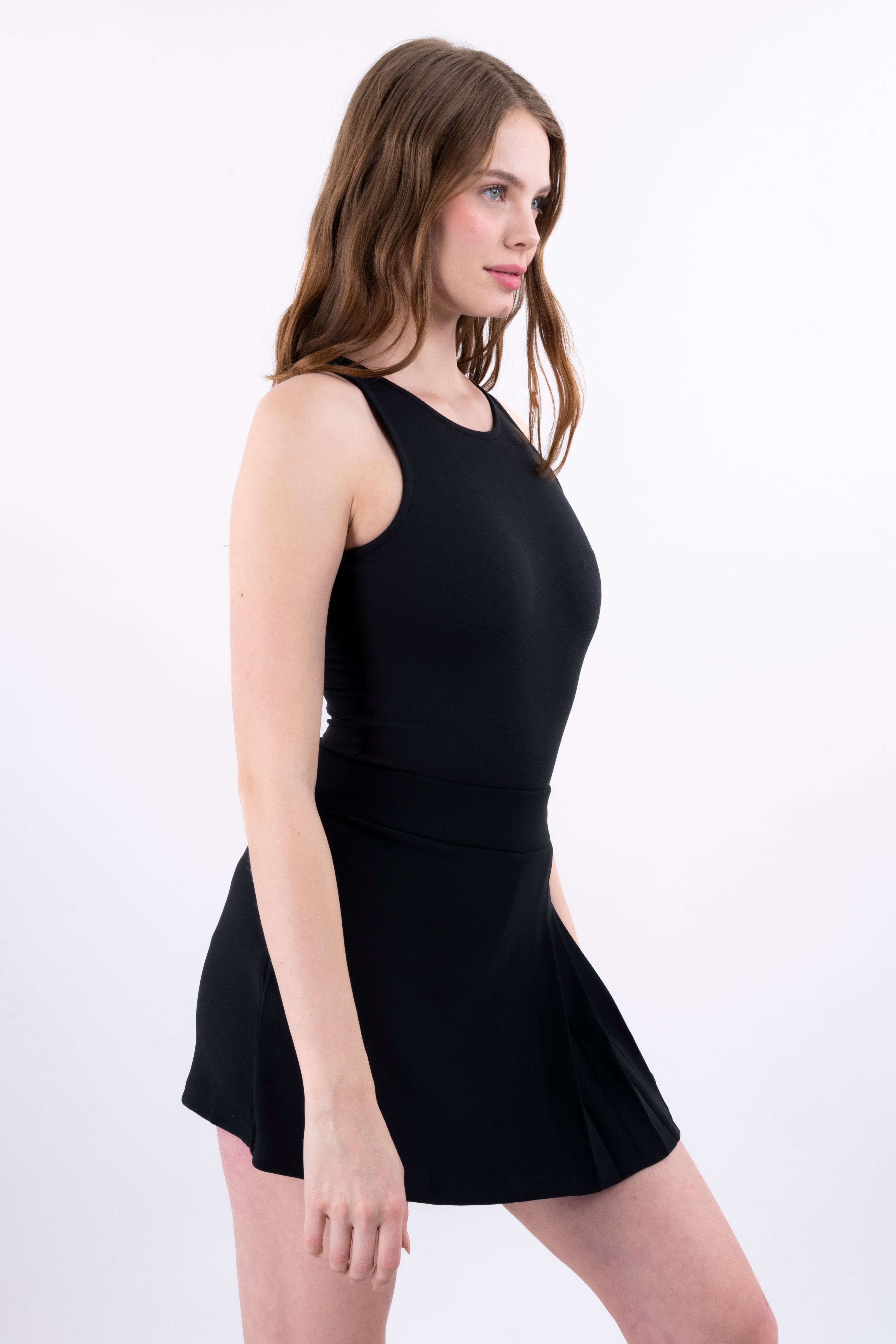 Bodysuit liso cuello redondo NEGRO