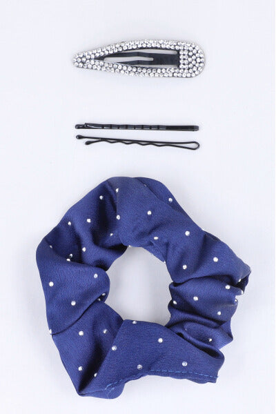 Set 4 Accesorios Cabello Scrunchie MARINO