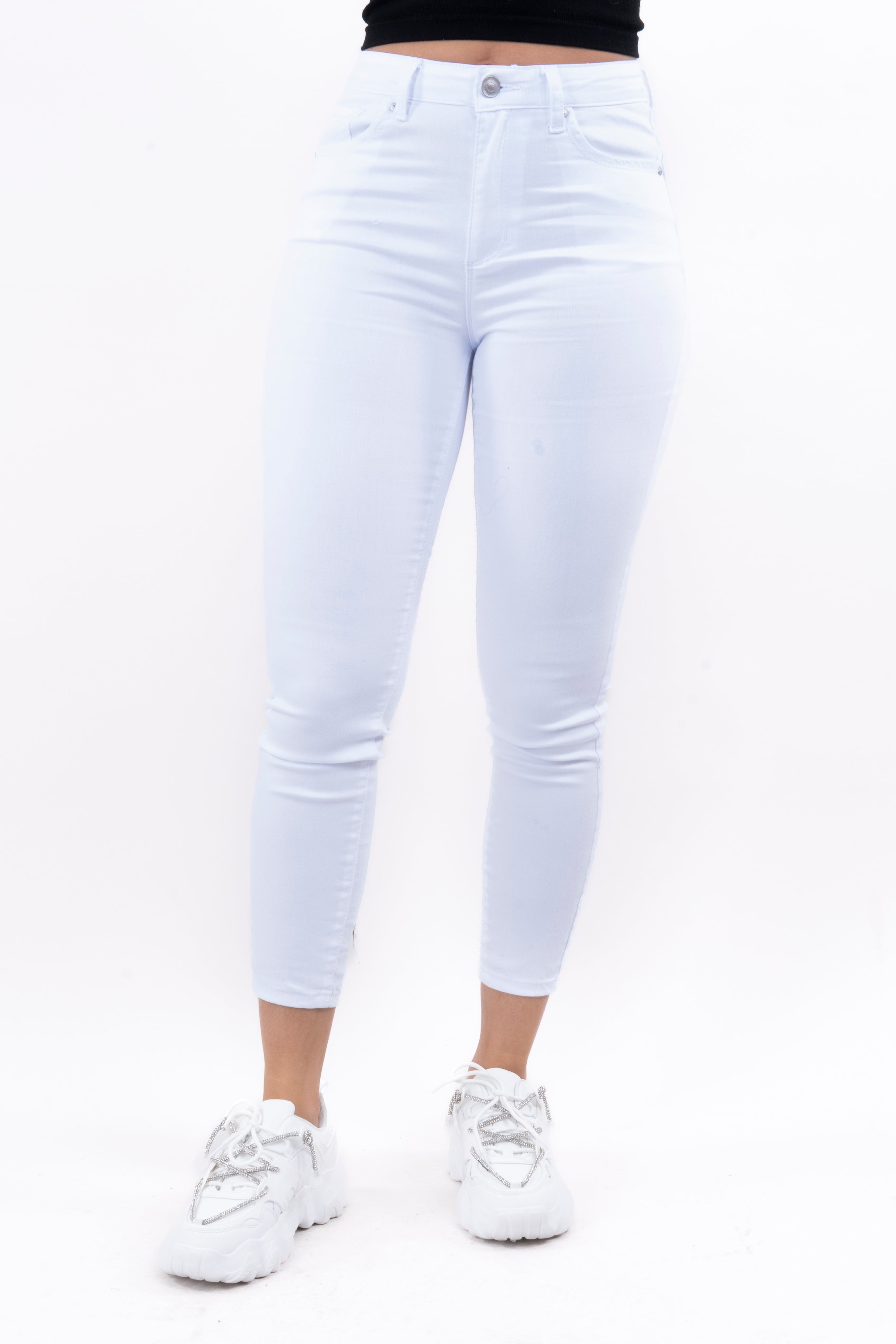 Jeans skinny bolsillos BLANCO