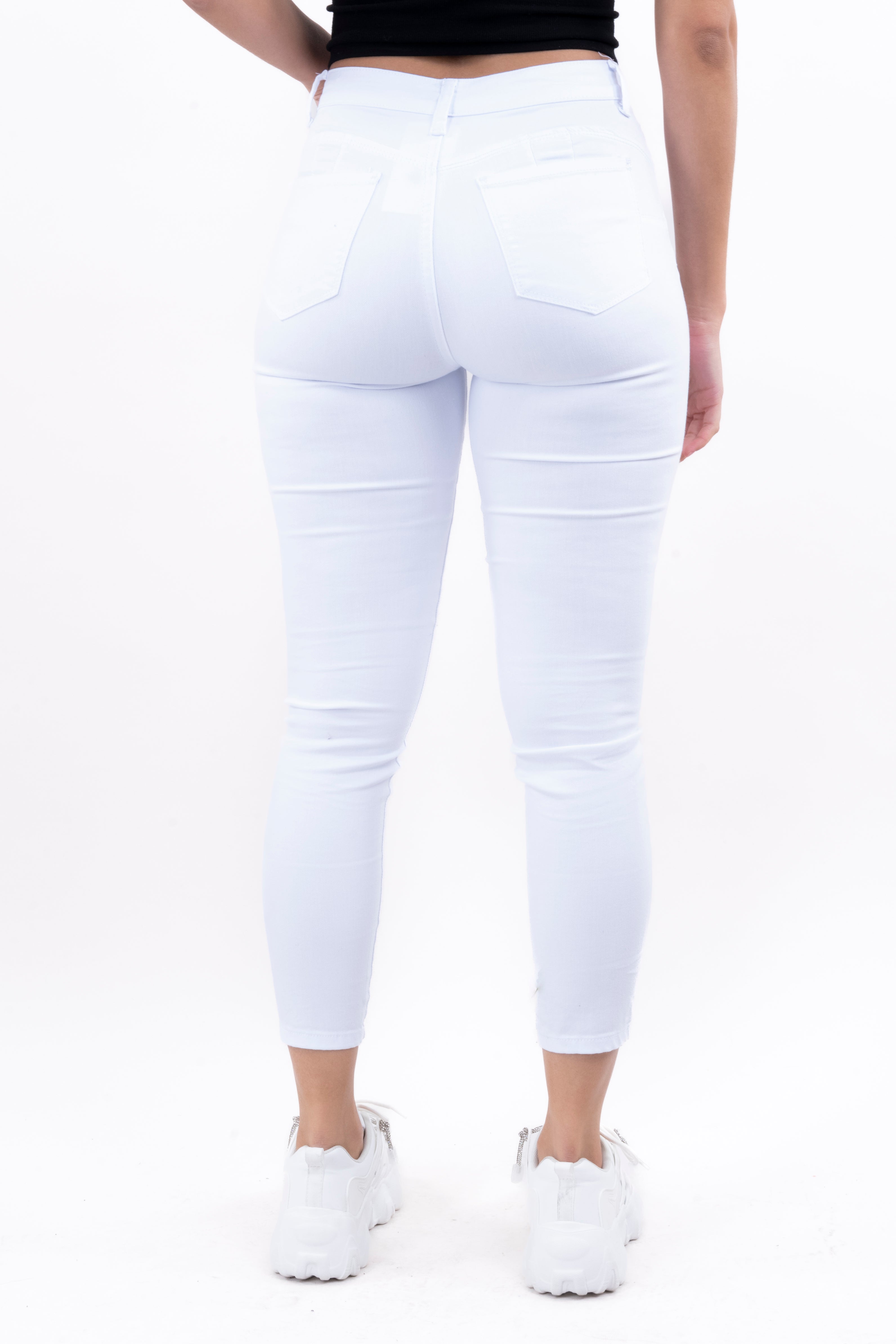 Jeans skinny bolsillos BLANCO