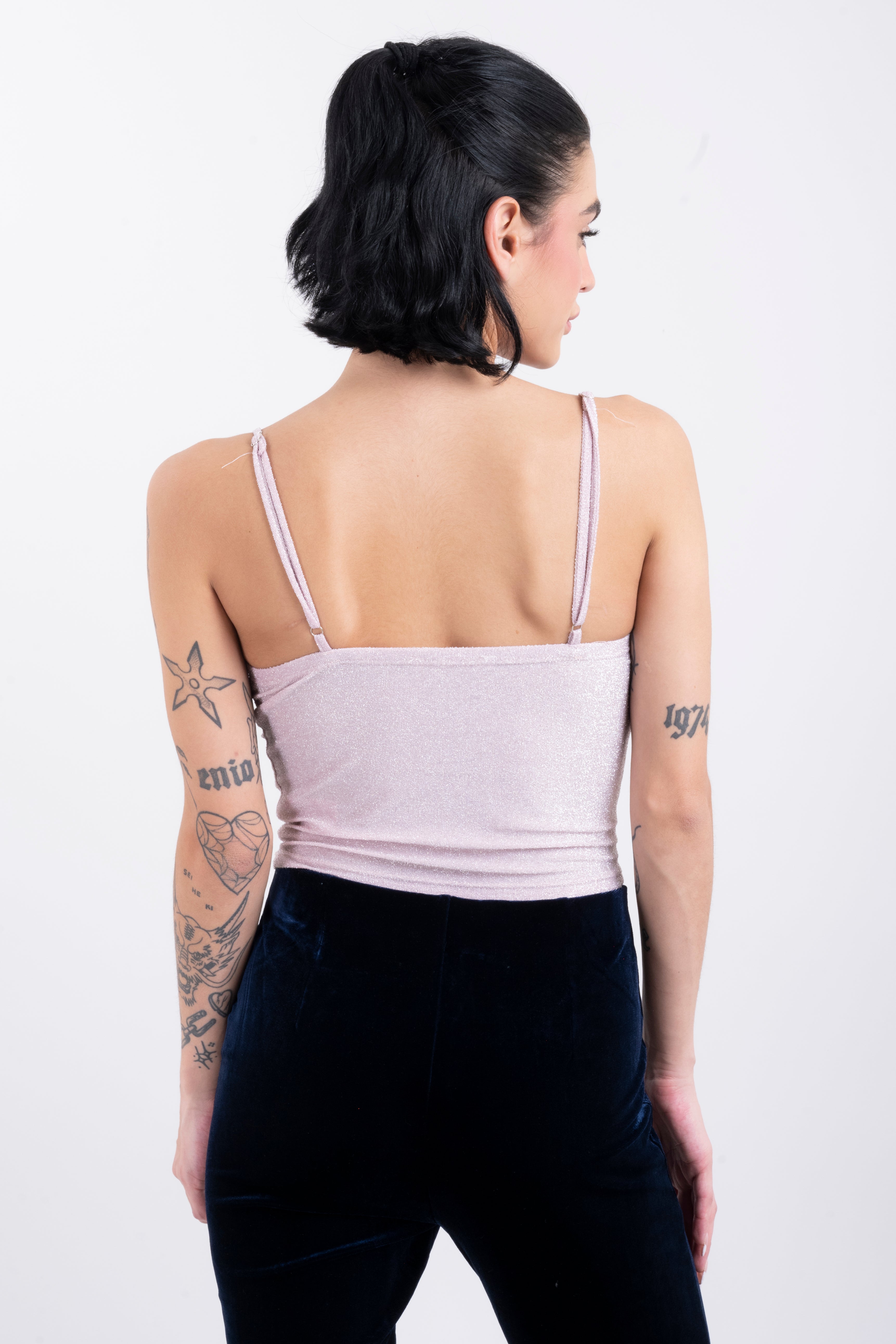 Top copas lúrex ROSA