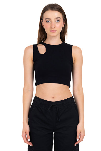 Top seamless cutout hombro