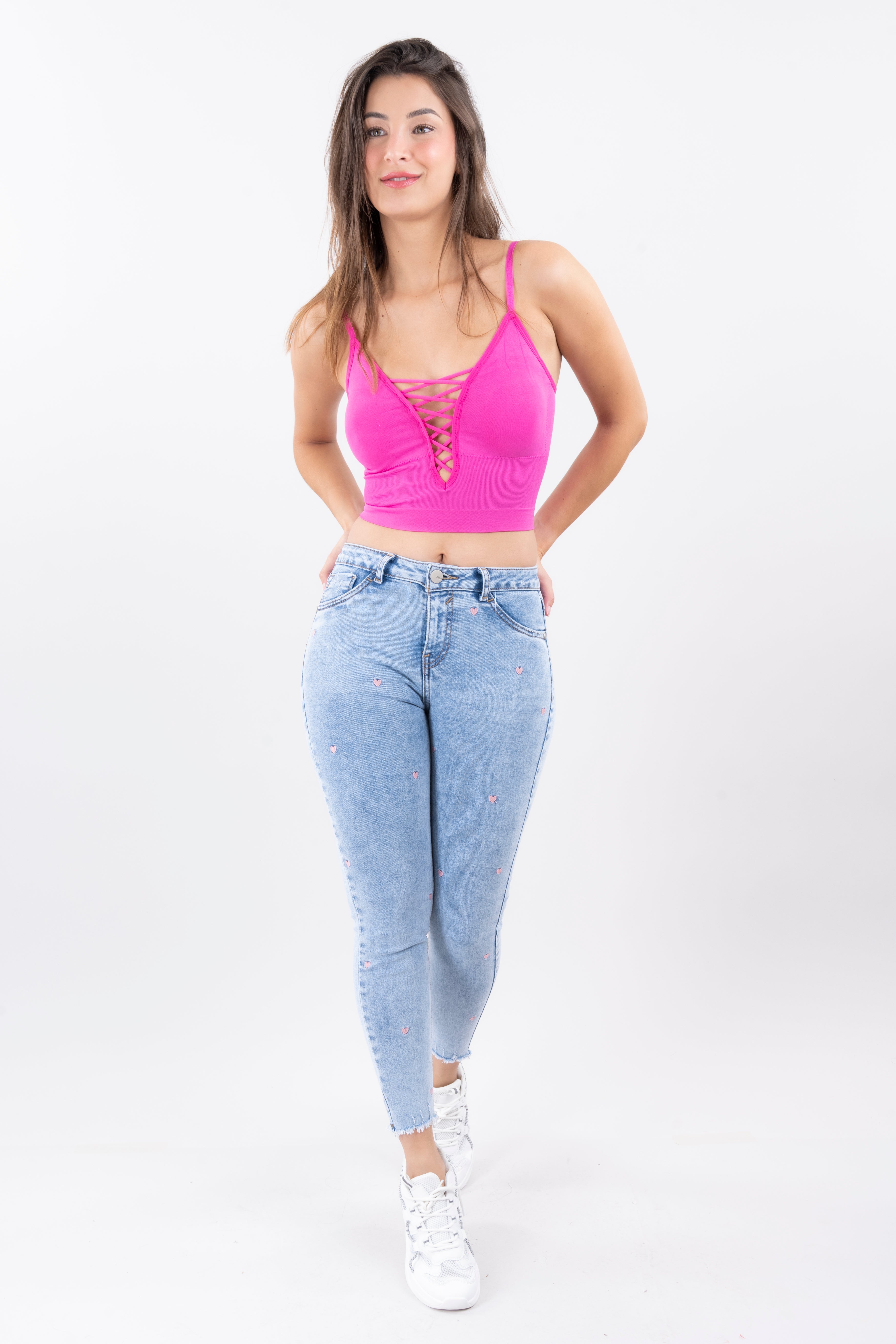 Jeans skinny corazones ACID LIGHT