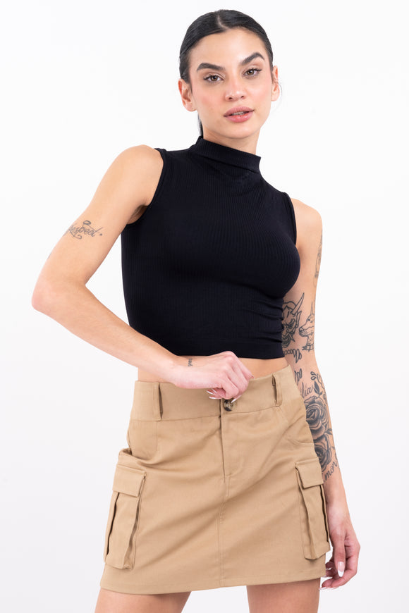 Top seamless cuello alto