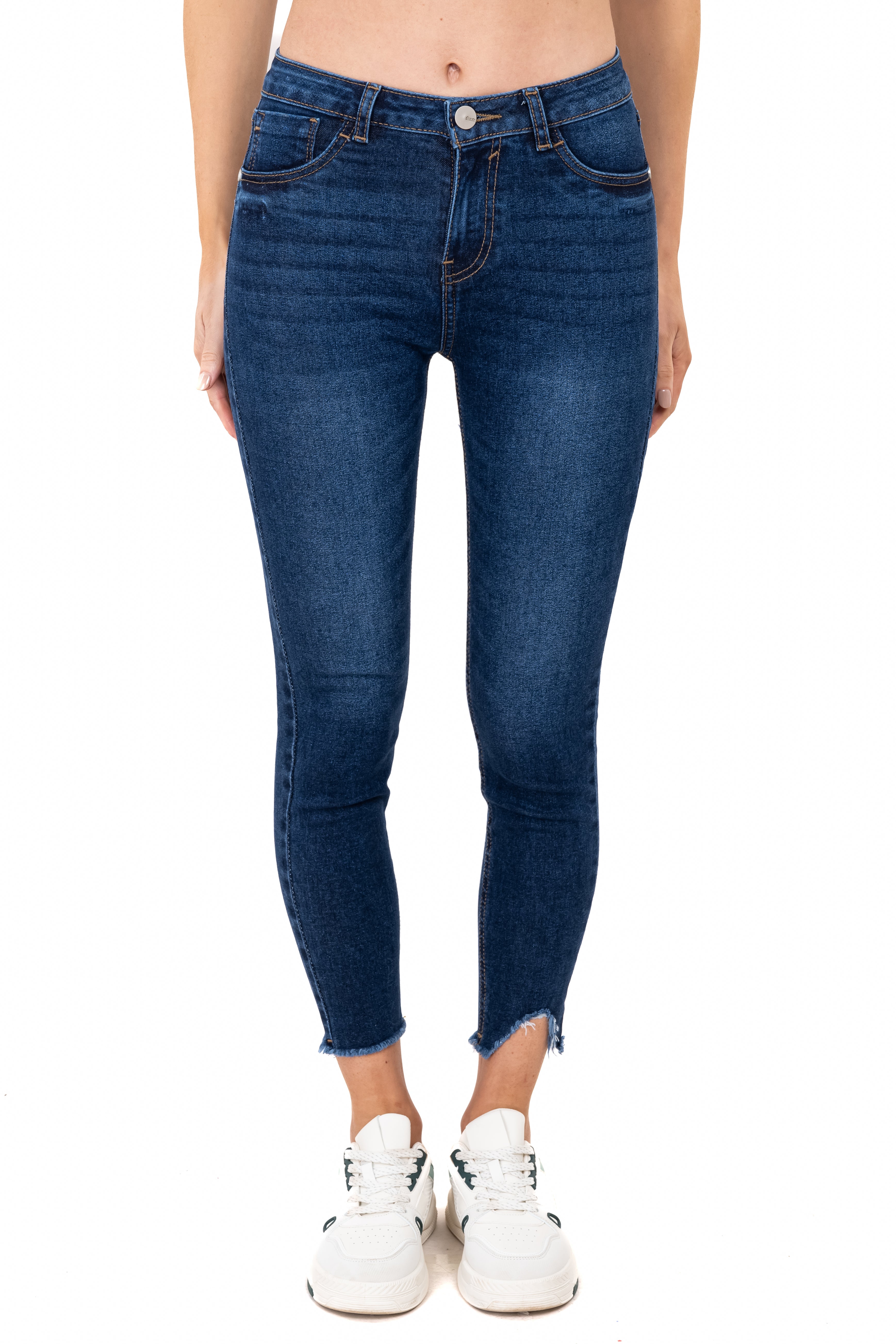 Jeans skinny destrucciones DARK WASH