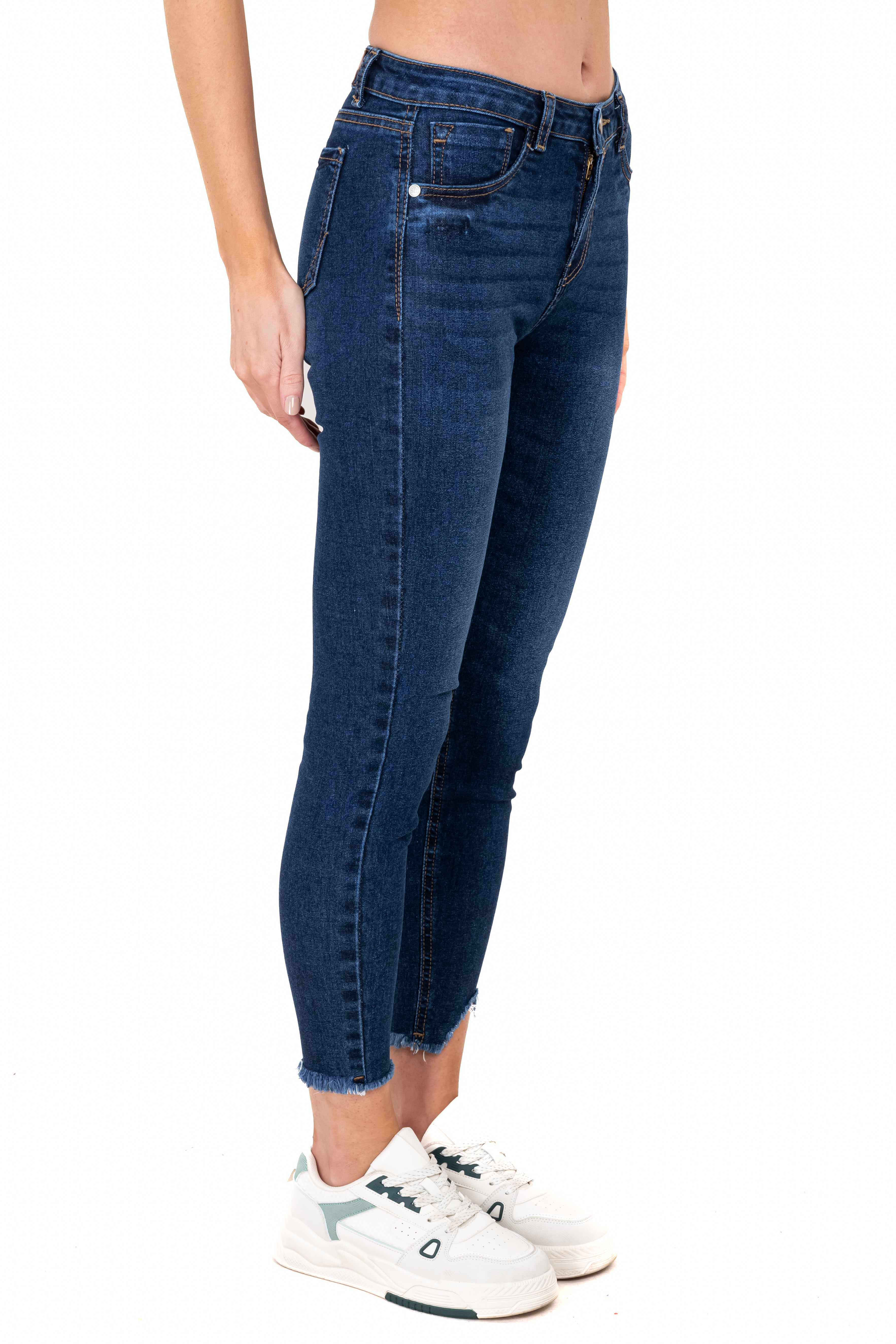 Jeans skinny destrucciones DARK WASH