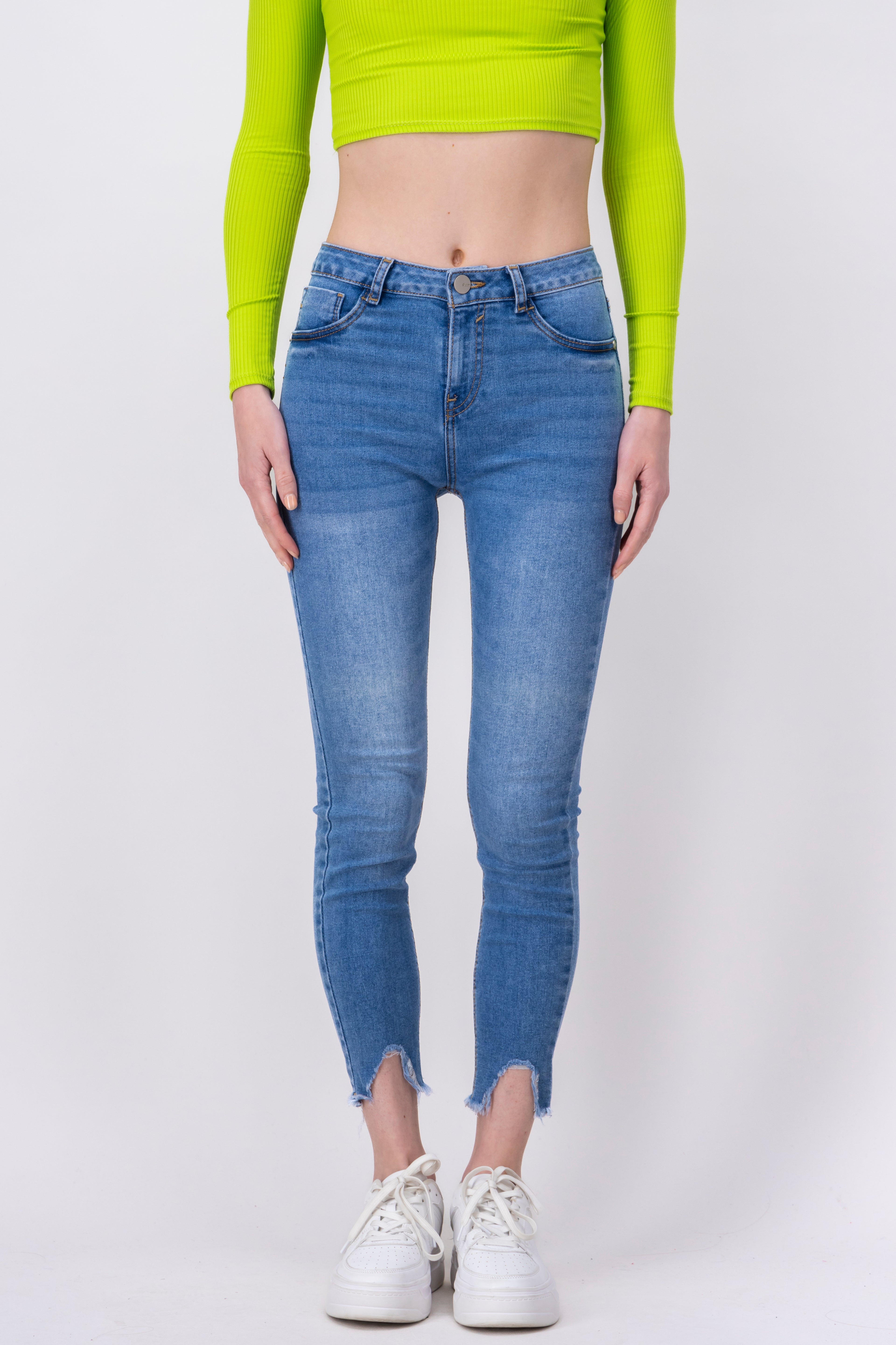 Jeans skinny destrucciones MEDIUM WASH
