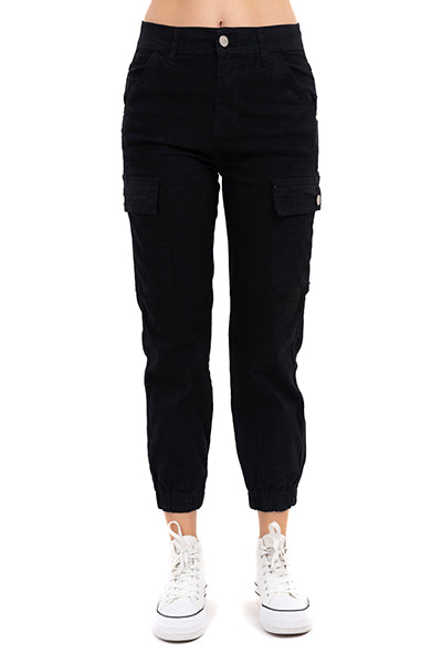 Jeans cargo cintura media