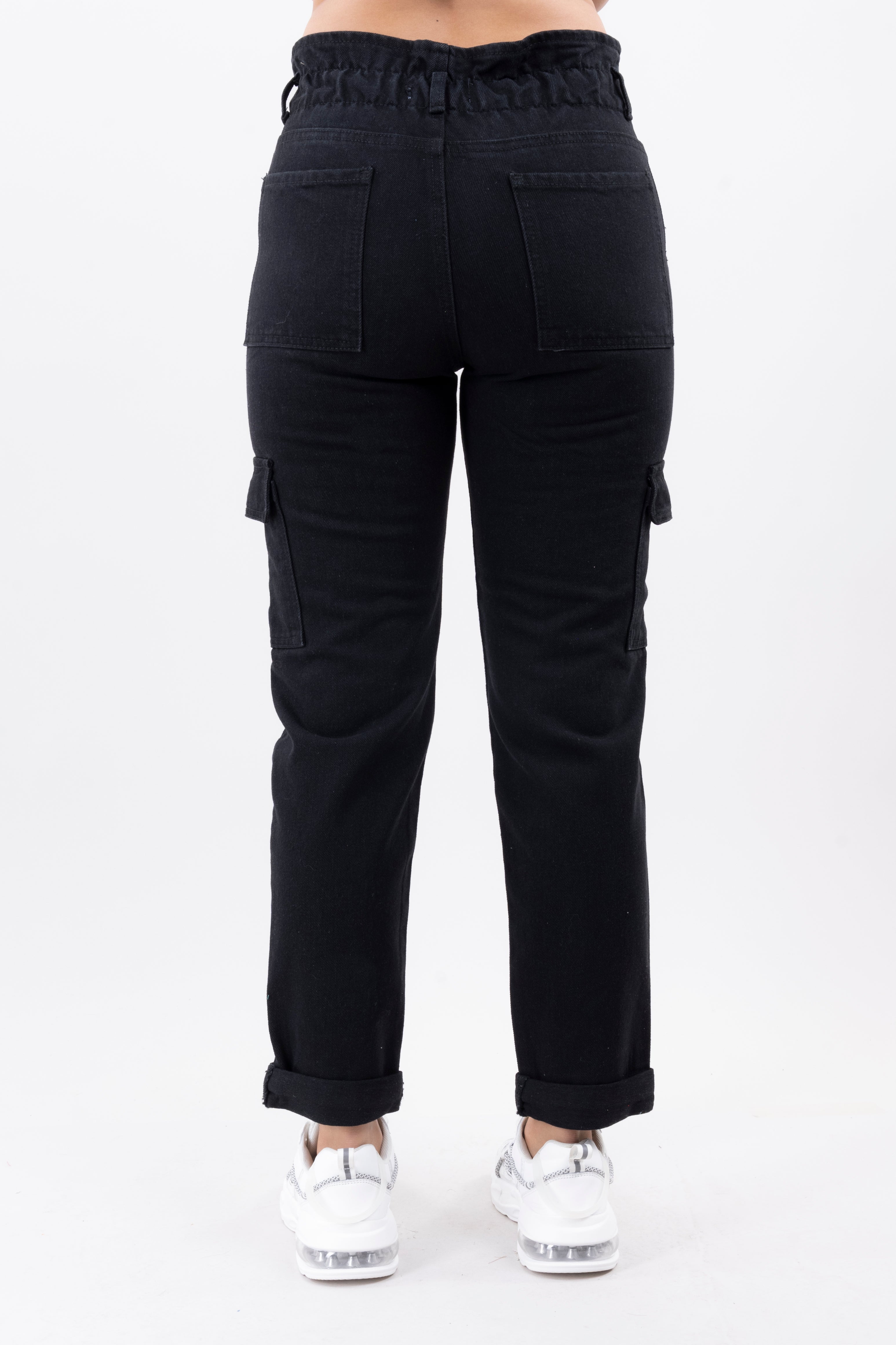 Jeans Paper Bag Cargo NEGRO