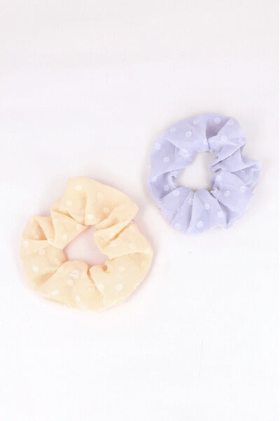 Set 2 scrunchie estrellas HUESO