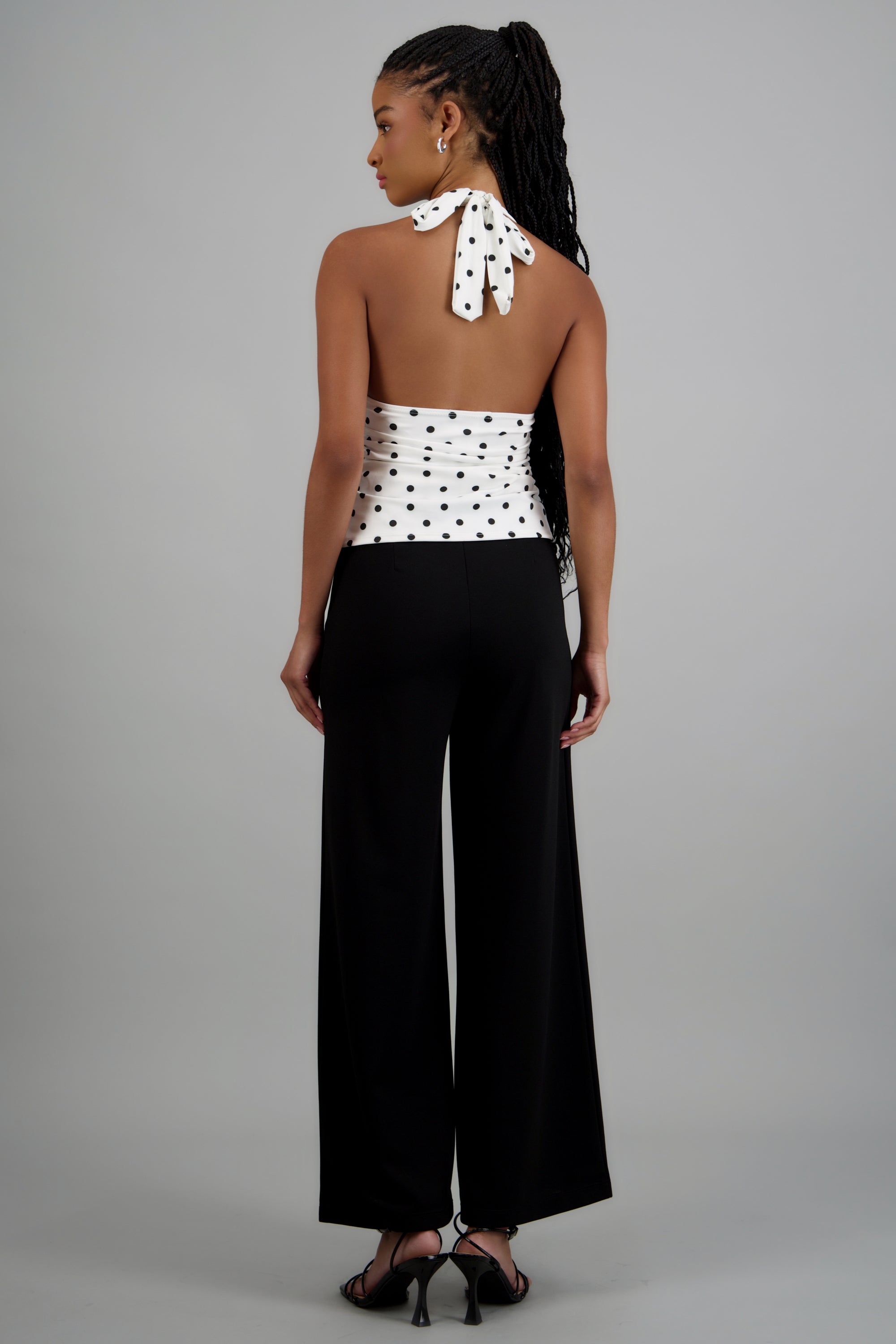 Pantalón Amplio Costura Frontal NEGRO