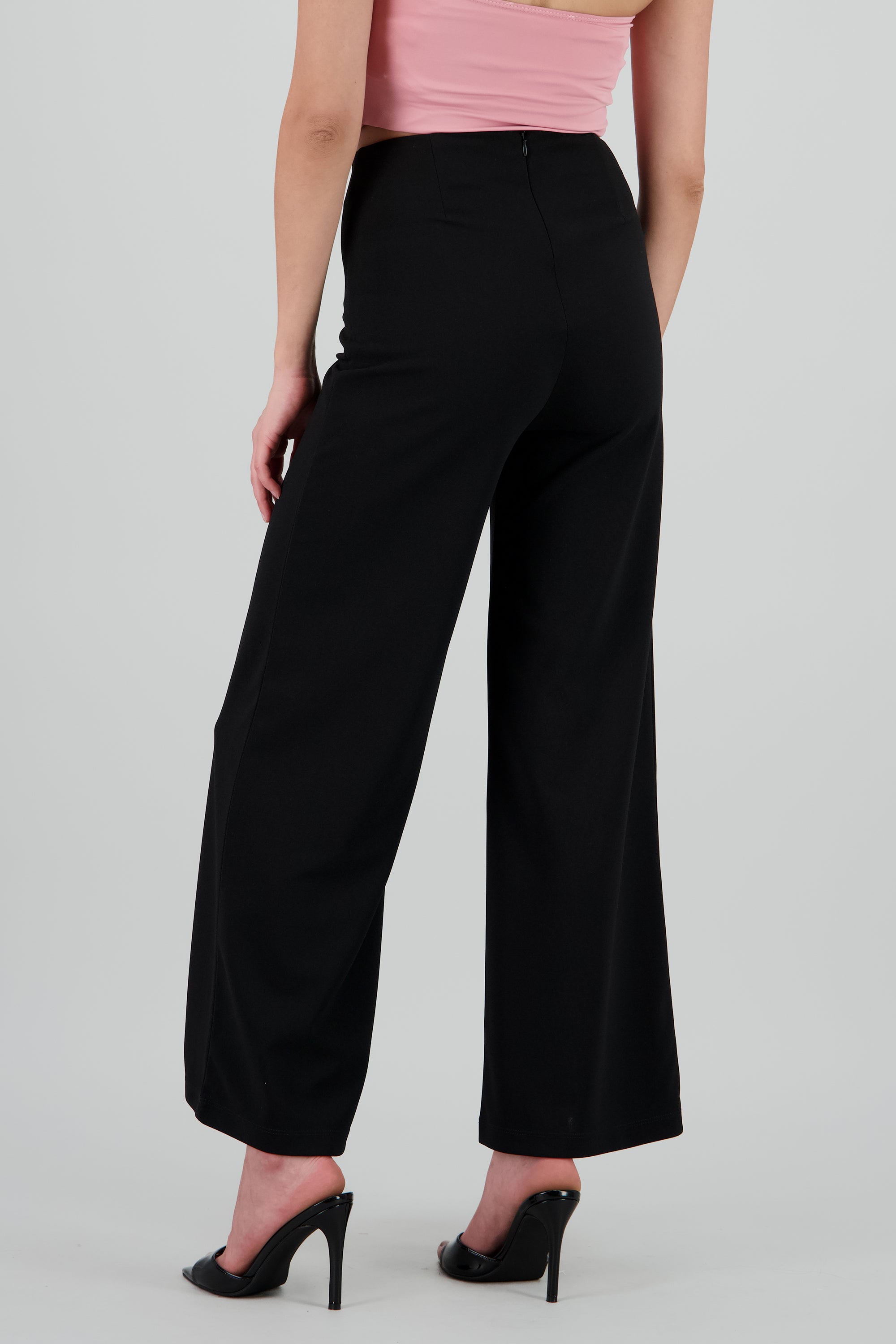 Pantalón Amplio Costura Frontal NEGRO