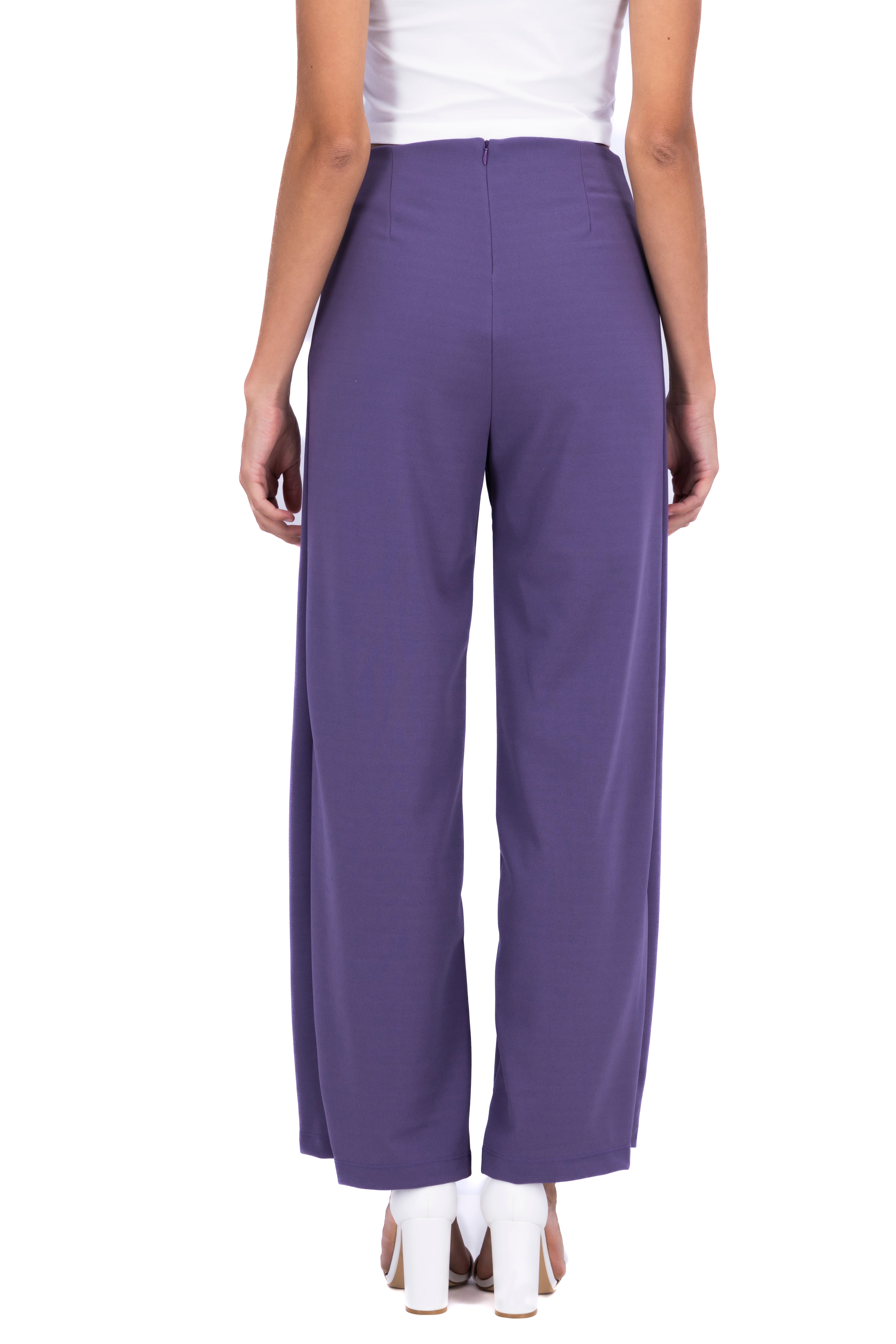 Pantalón Amplio Costura Frontal LAVANDA