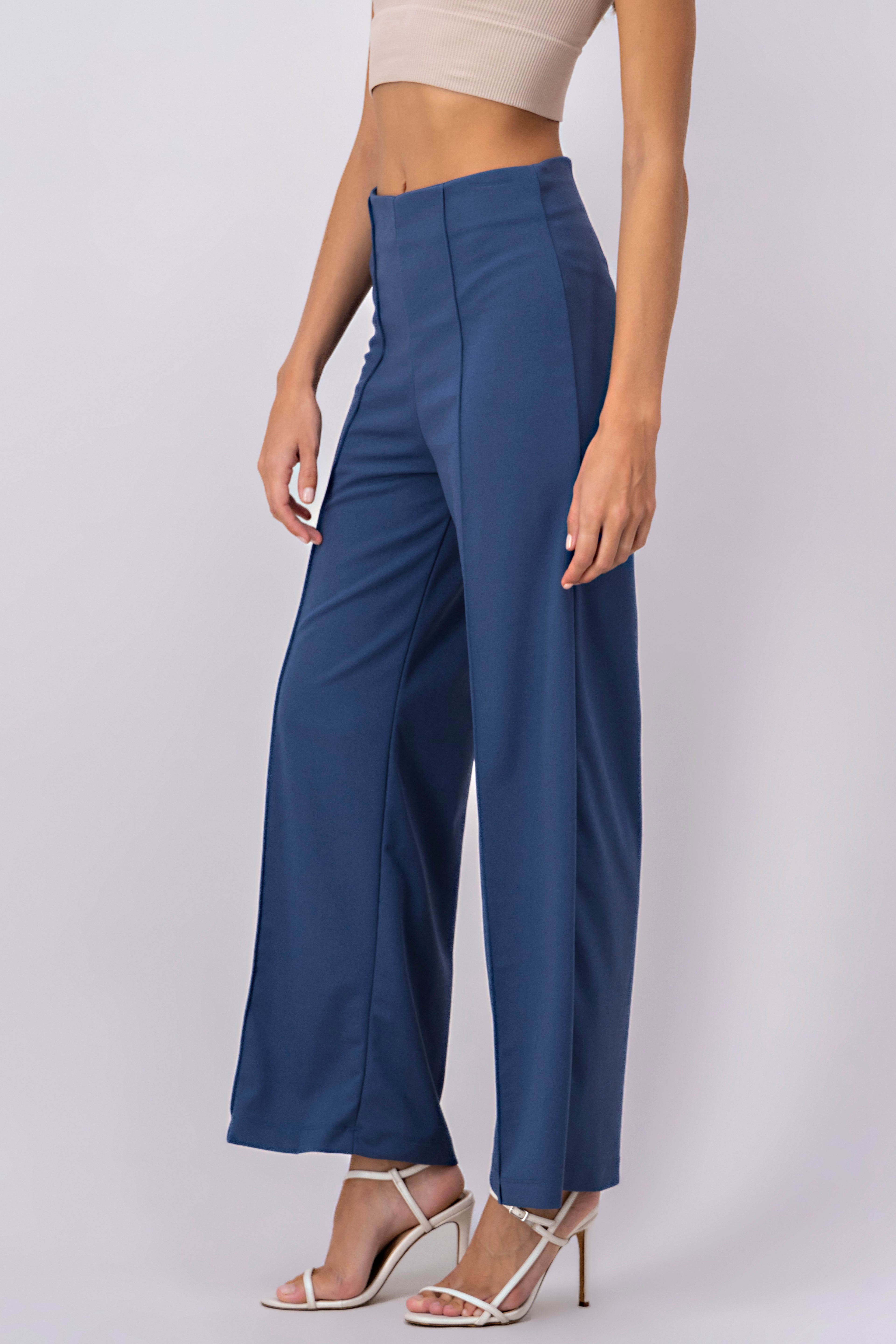 Pantalón Amplio Costura Frontal INDIGO