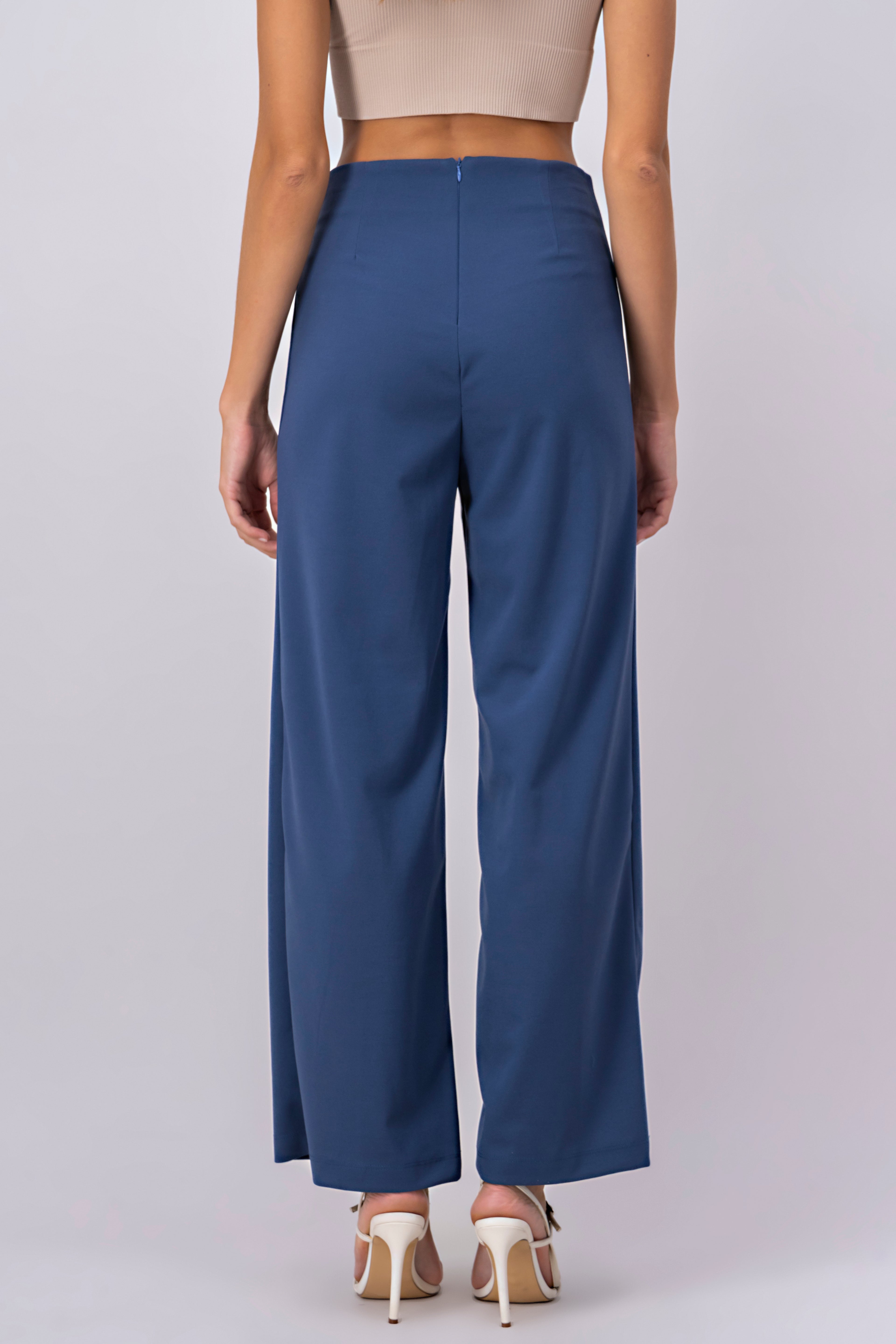 Pantalón Amplio Costura Frontal INDIGO