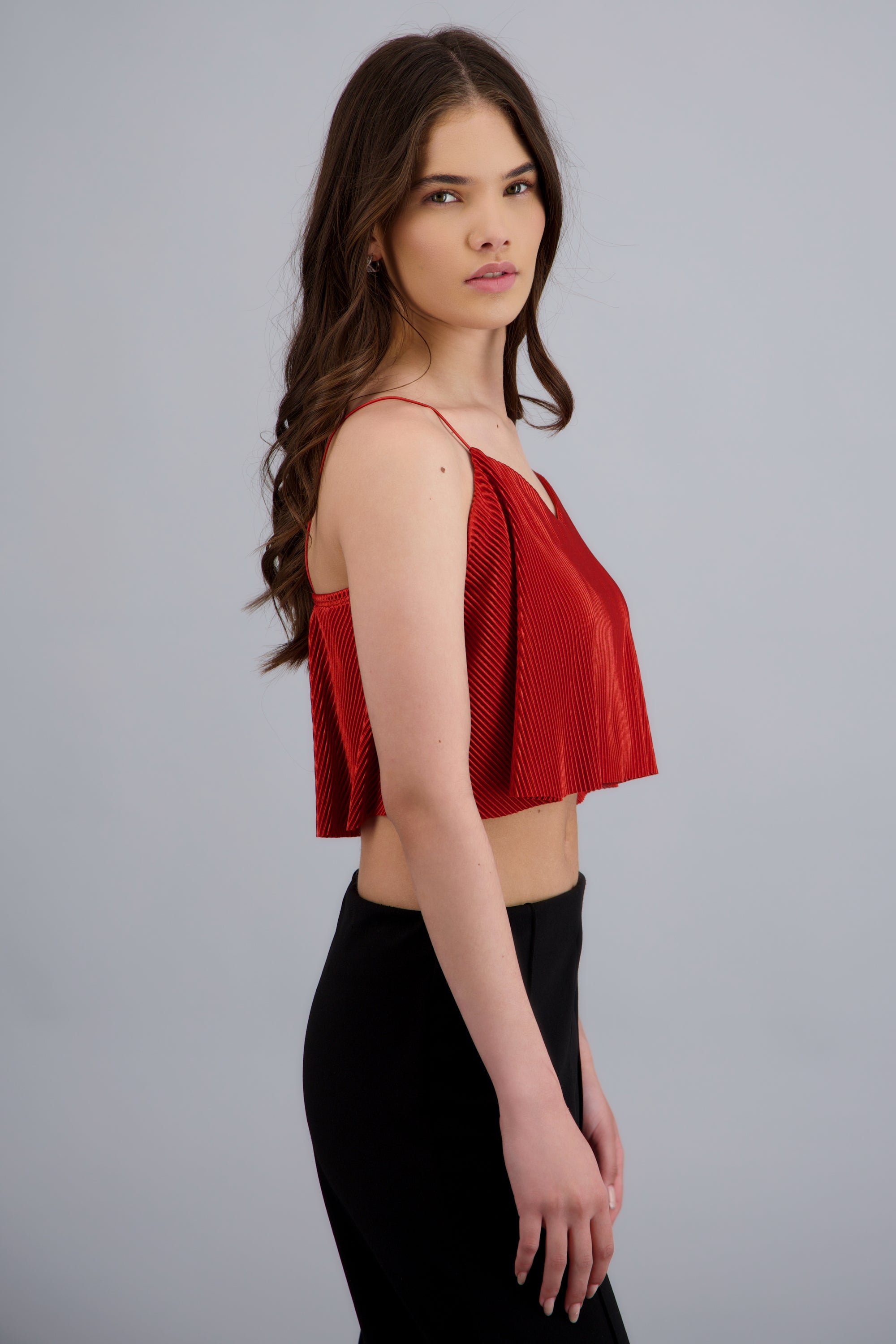 Top crop sin mangas LADRILLO