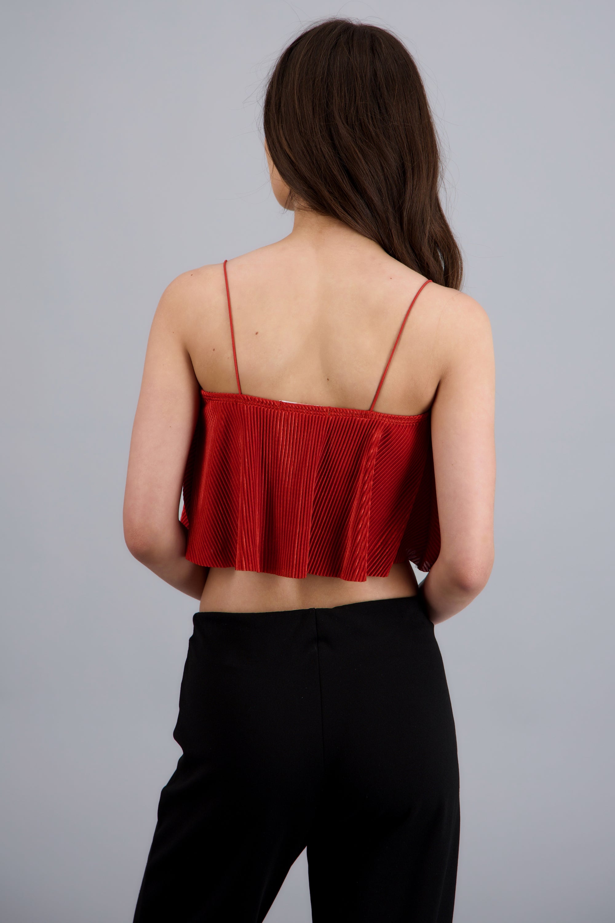 Top crop sin mangas LADRILLO