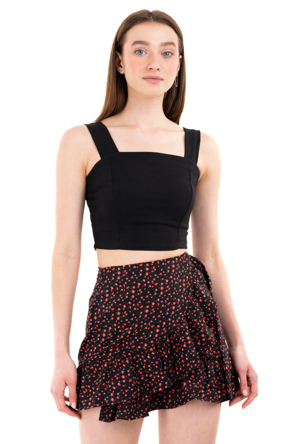 Top crop costuras tirantes