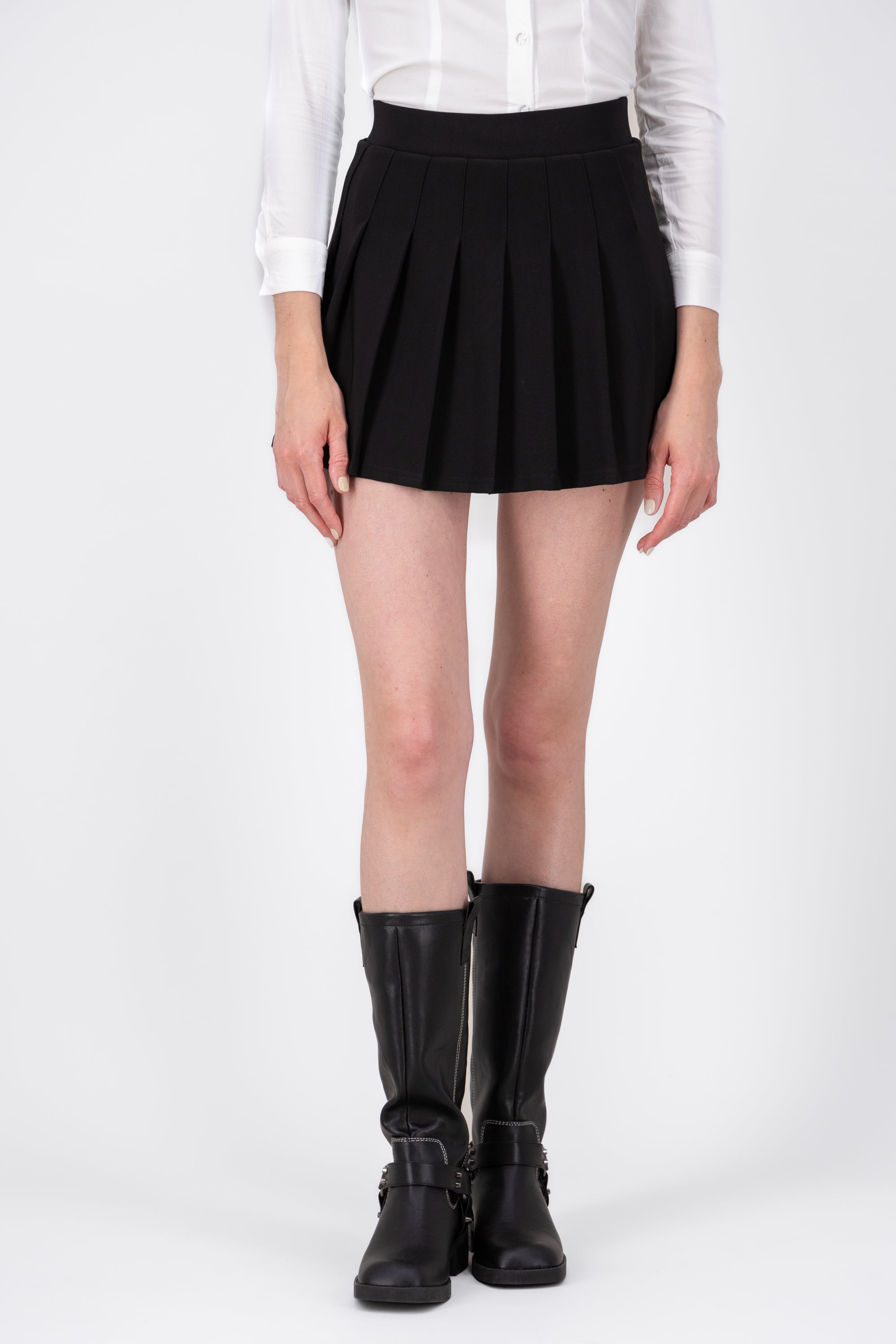 Falda Mini Tableada Lisa